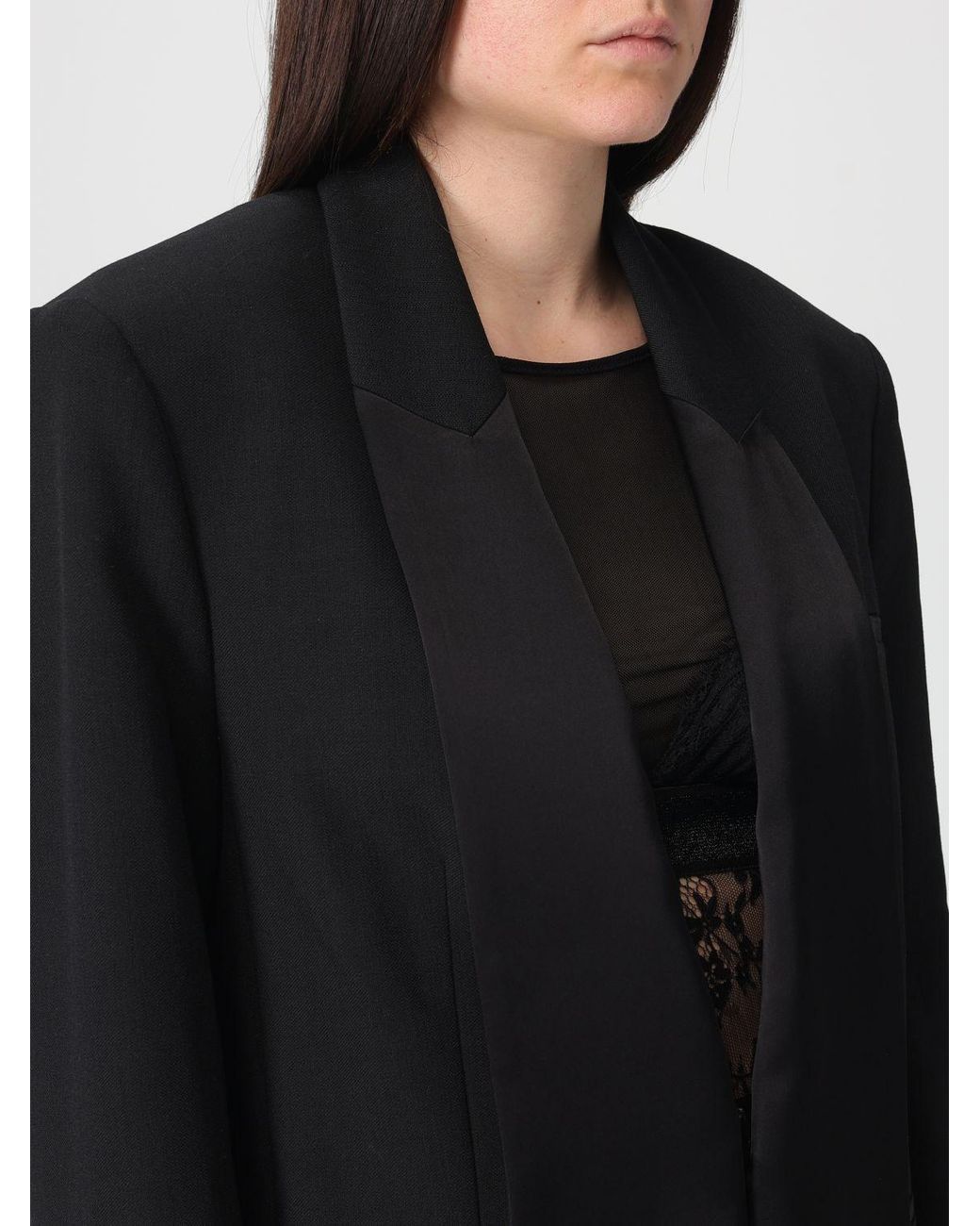 Pinko Black Crêpe Single-Breasted Blazer