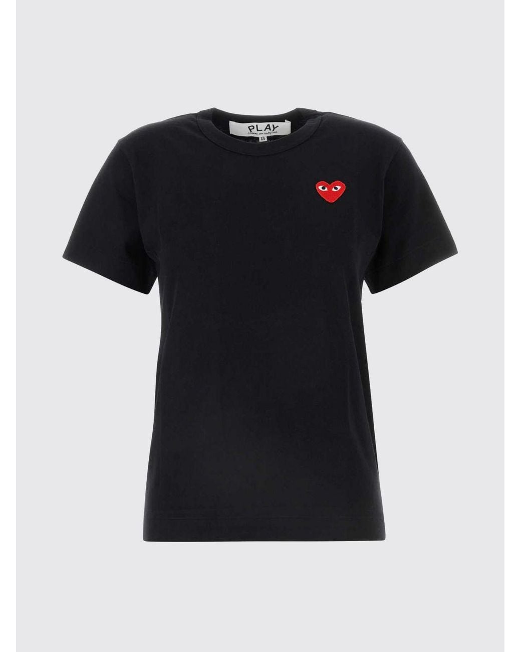 COMME DES GARÇONS PLAY Black Comme Des Gar&Ccedil	Ons Play Contrast Logo Cotton Crew-Neck T-Shirt