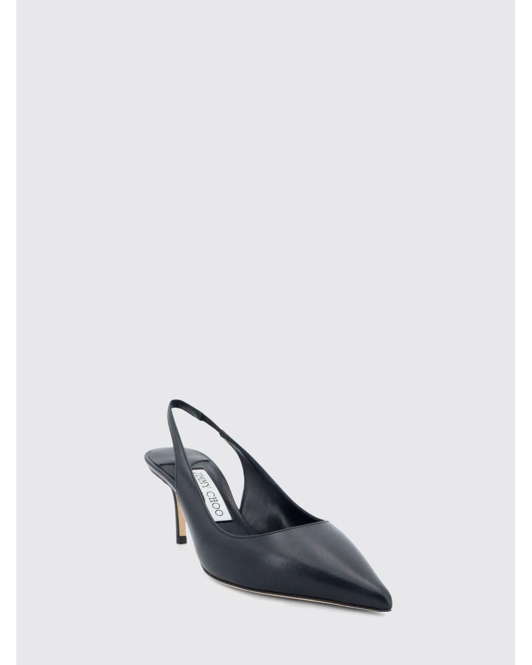 Jimmy Choo Black Love Smooth Calfskin Slingback Pumps With Mid-Heel