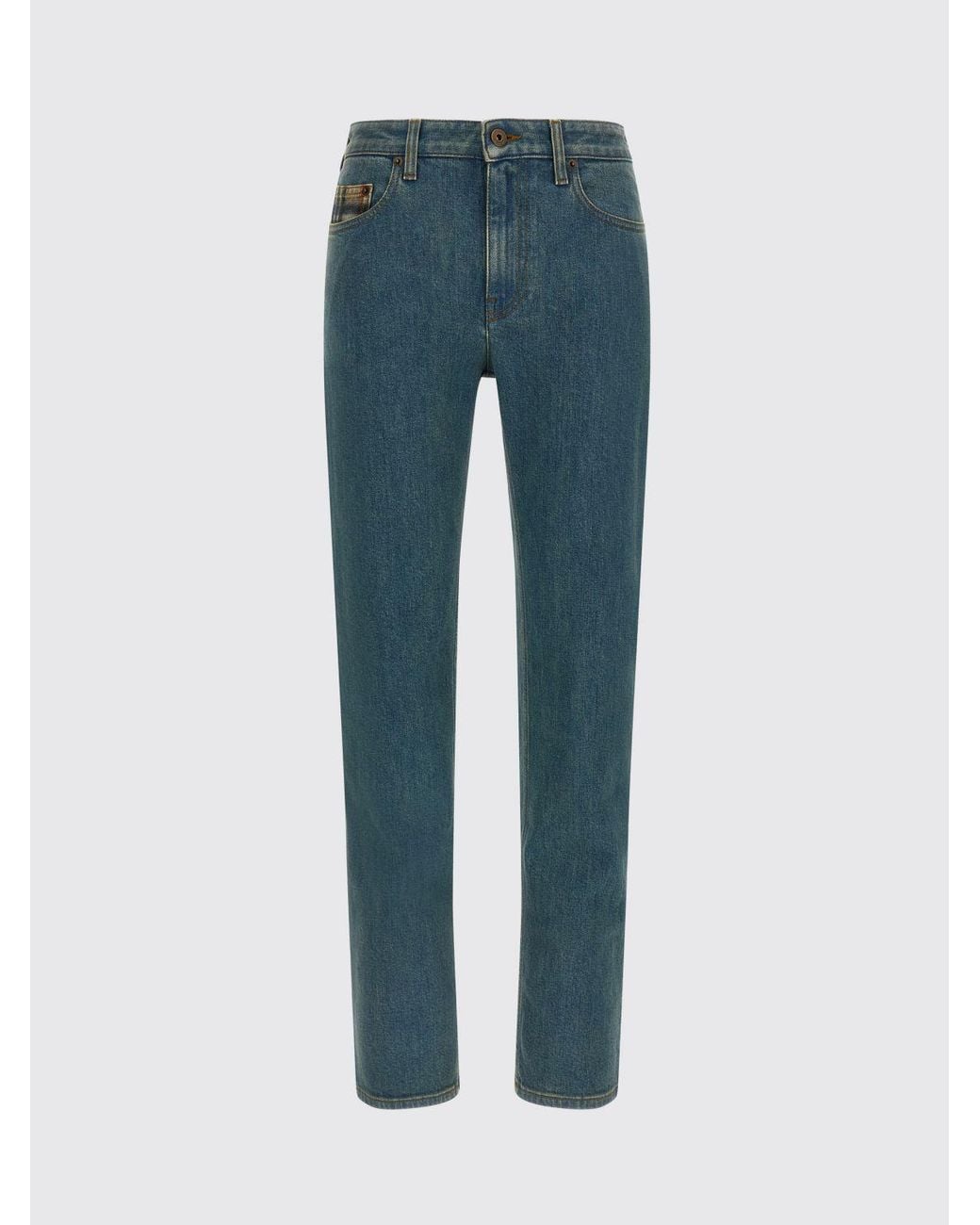 Burberry Blue Stretch Denim Slim Fit Jeans