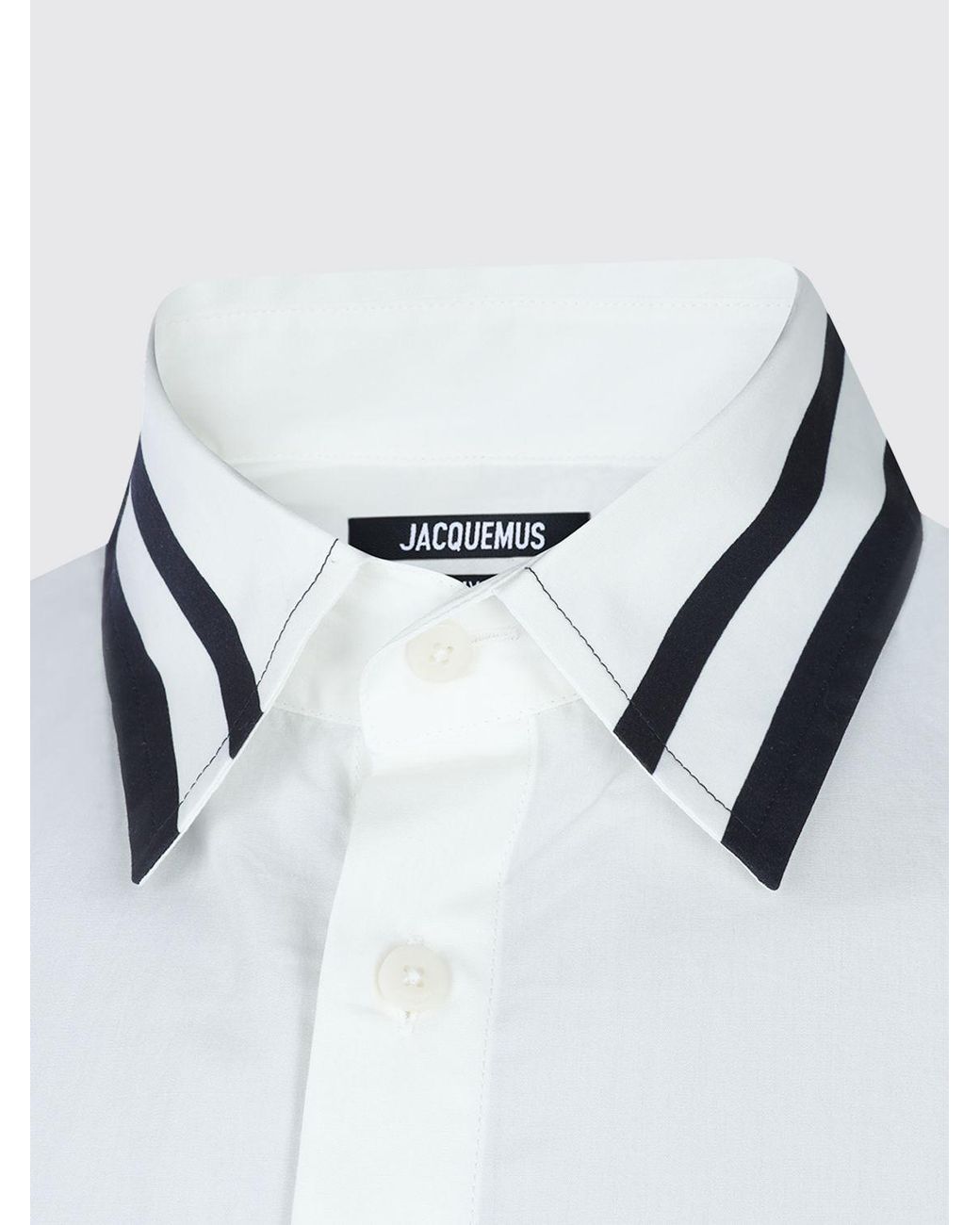Jacquemus Gray Cotton Shirt With Graphic Print for men
