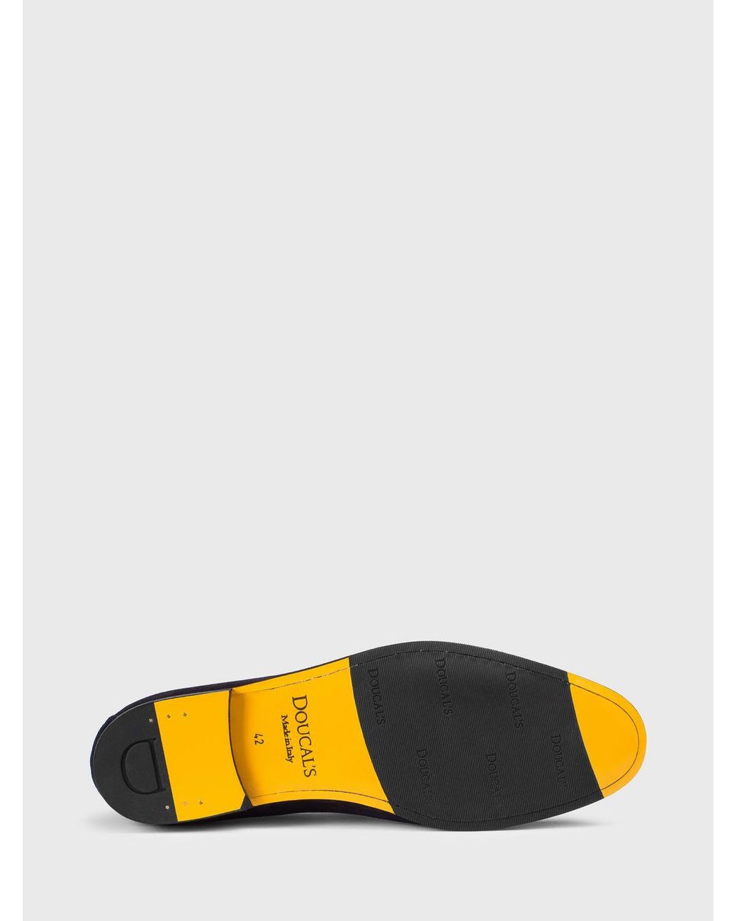 Doucal's Blue Suede Loafers With Tassels for men