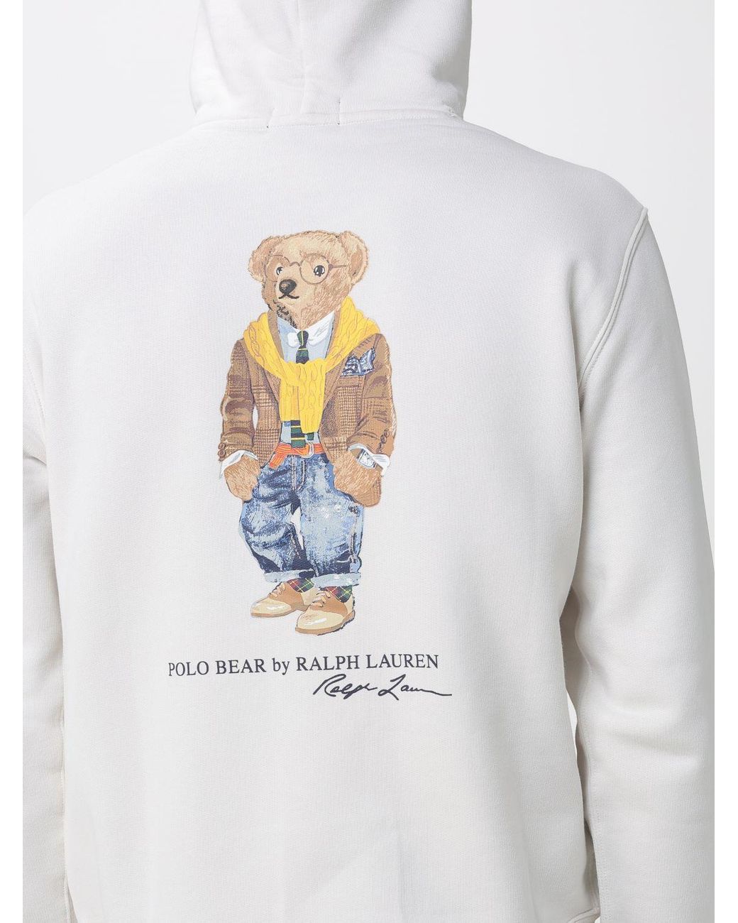 Polo Ralph Lauren White Cotton Blend Hoodie for men