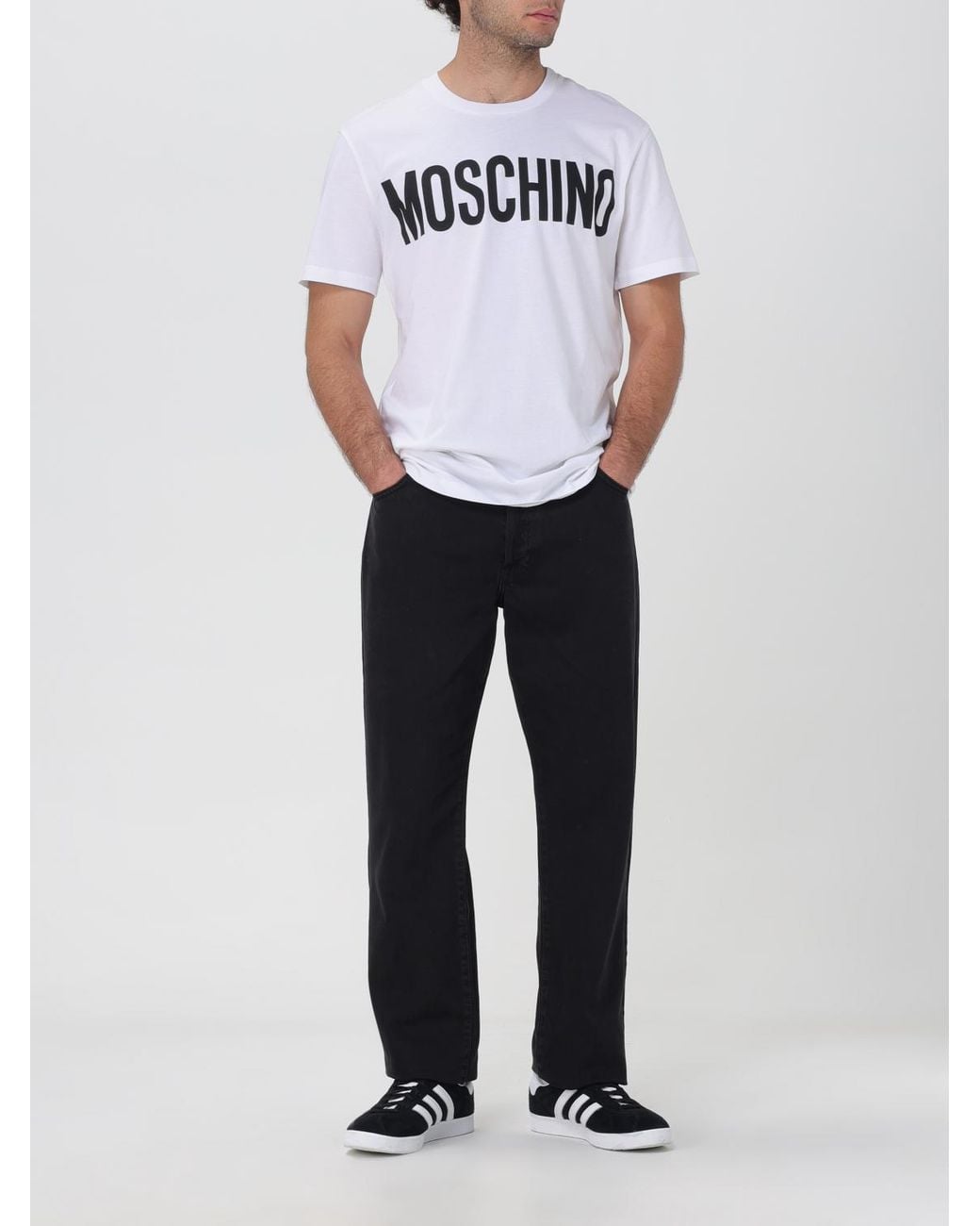 Moschino Couture White Cotton T-shirt for men