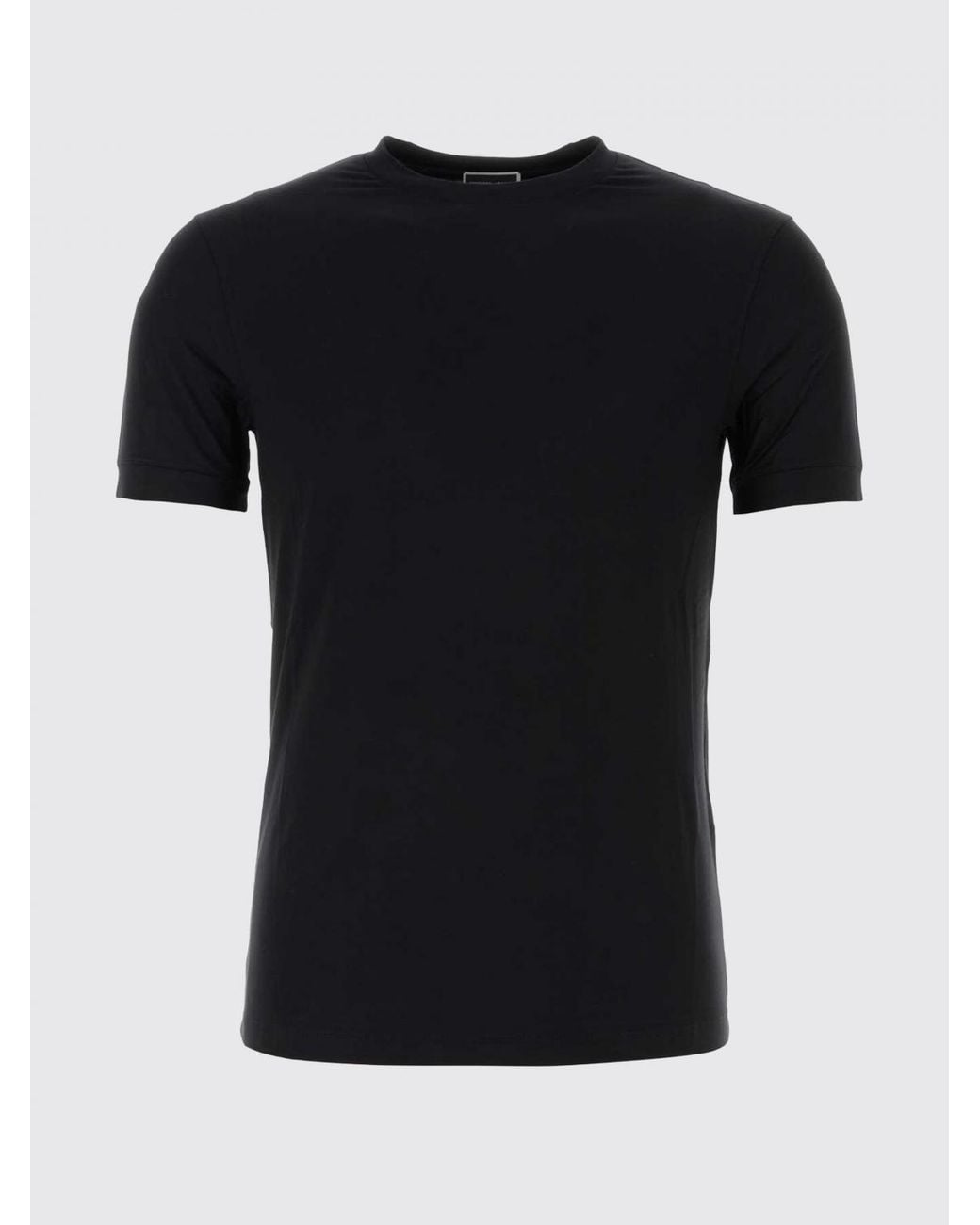 Giorgio Armani Black Viscose T-Shirt for men