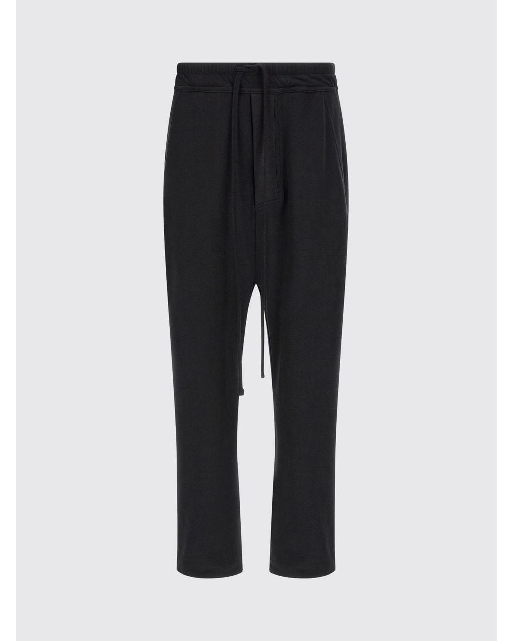 Thom Krom Black Stretch Cotton Jogging Trousers With Drawstring Waist for men