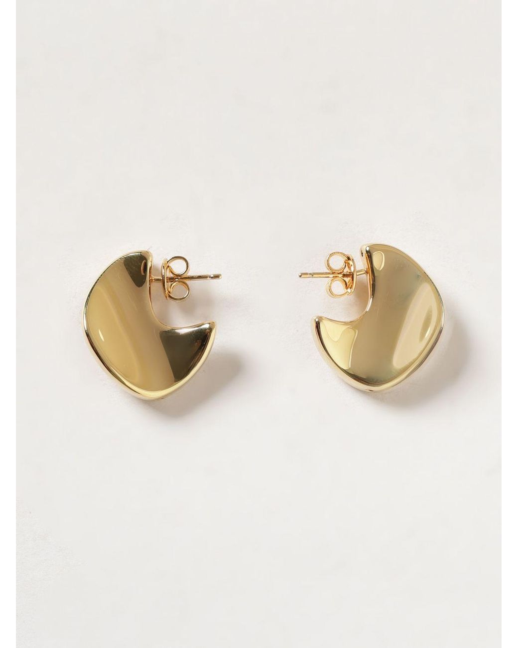 Bottega Veneta Natural Engraved Logo Sterling Dangle Earrings