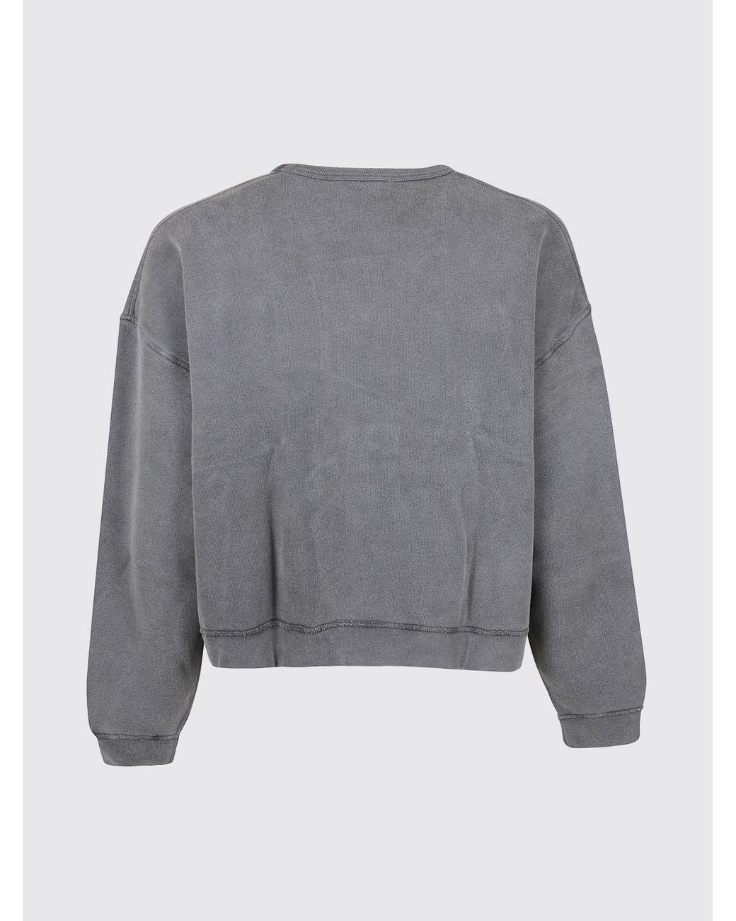 Sudadera De Cuello Redondo De Algodón Con Hombros Caídos Y Bajo Recto sunflower de hombre de color Gray