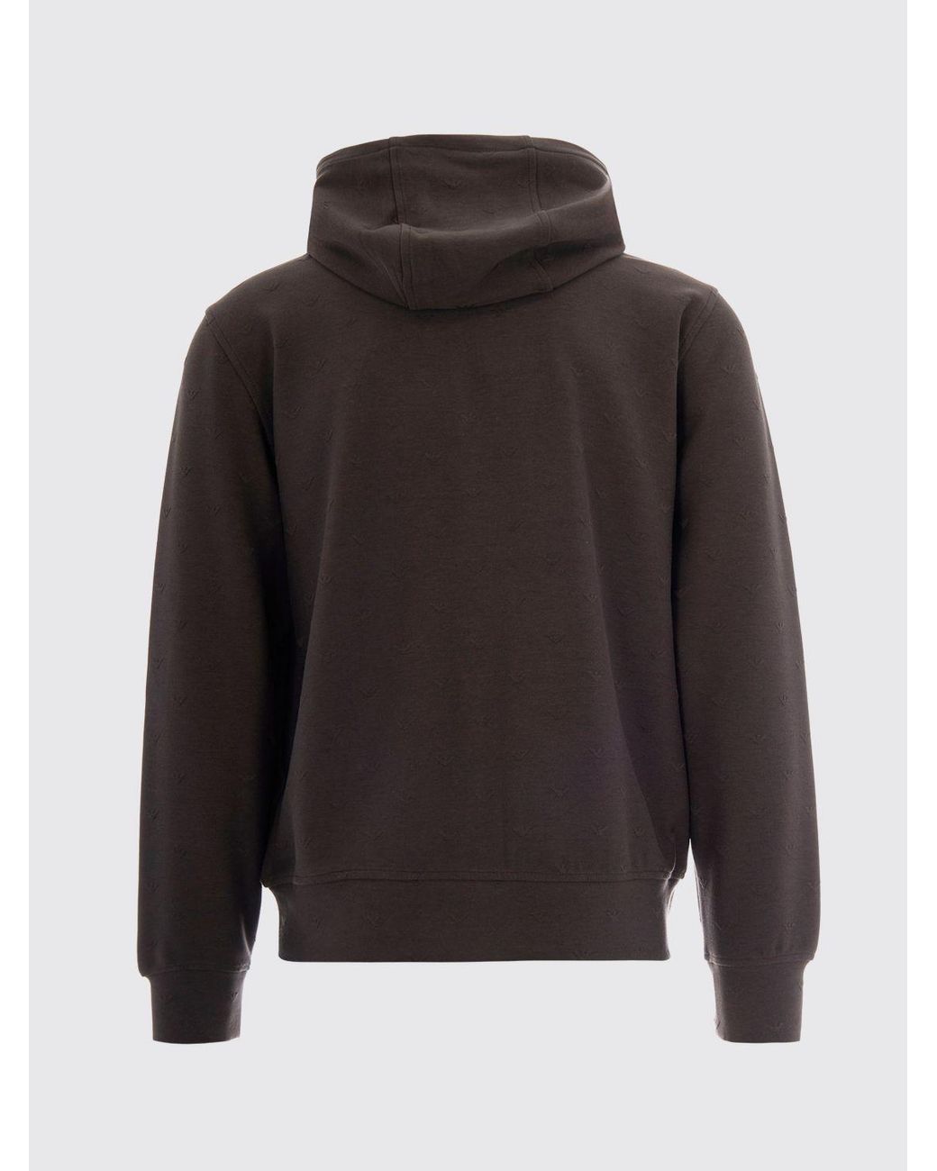 Emporio Armani Gray Cotton Blend Hoodie for men