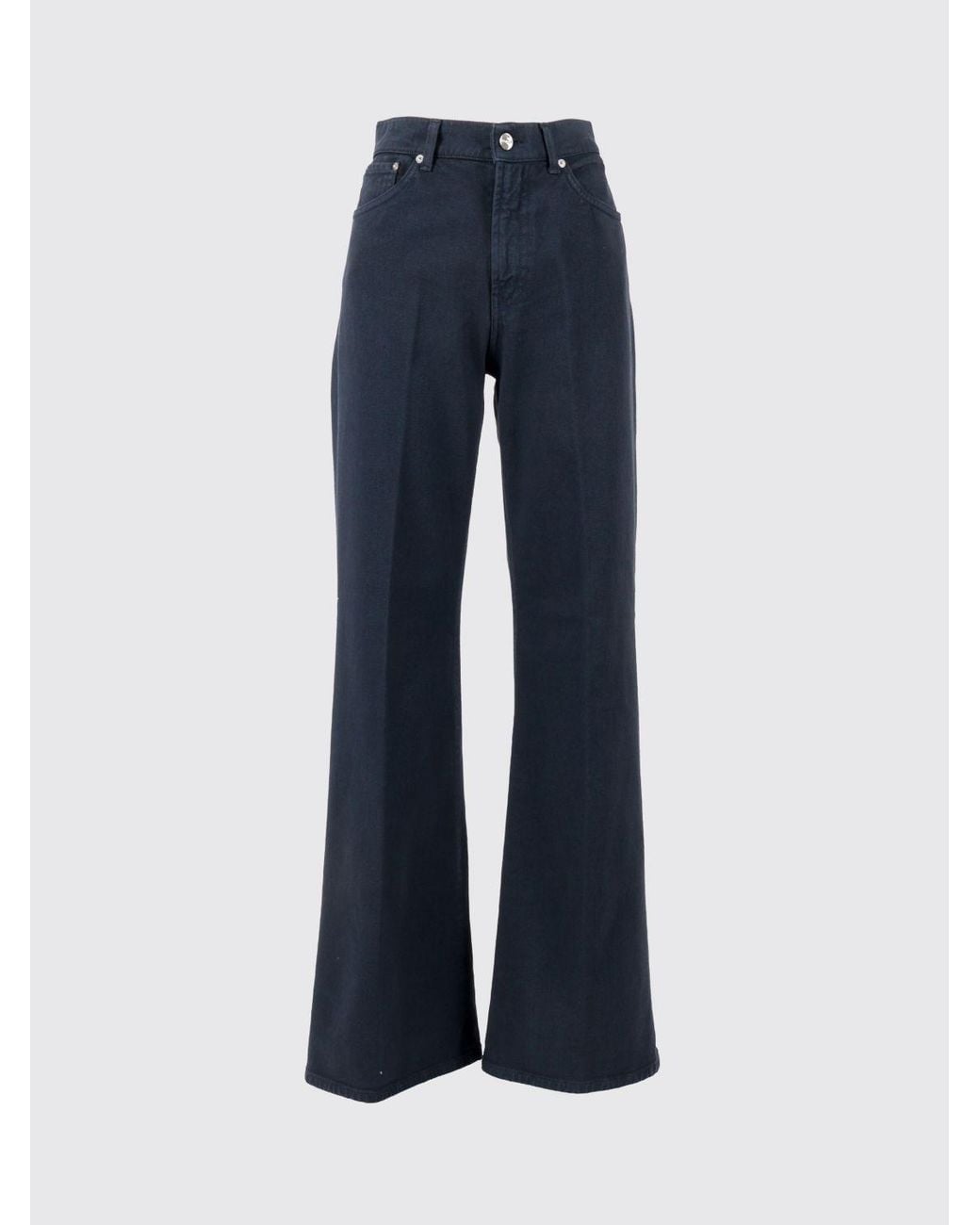 Dondup Blue Wide Leg Stretch Denim Jeans