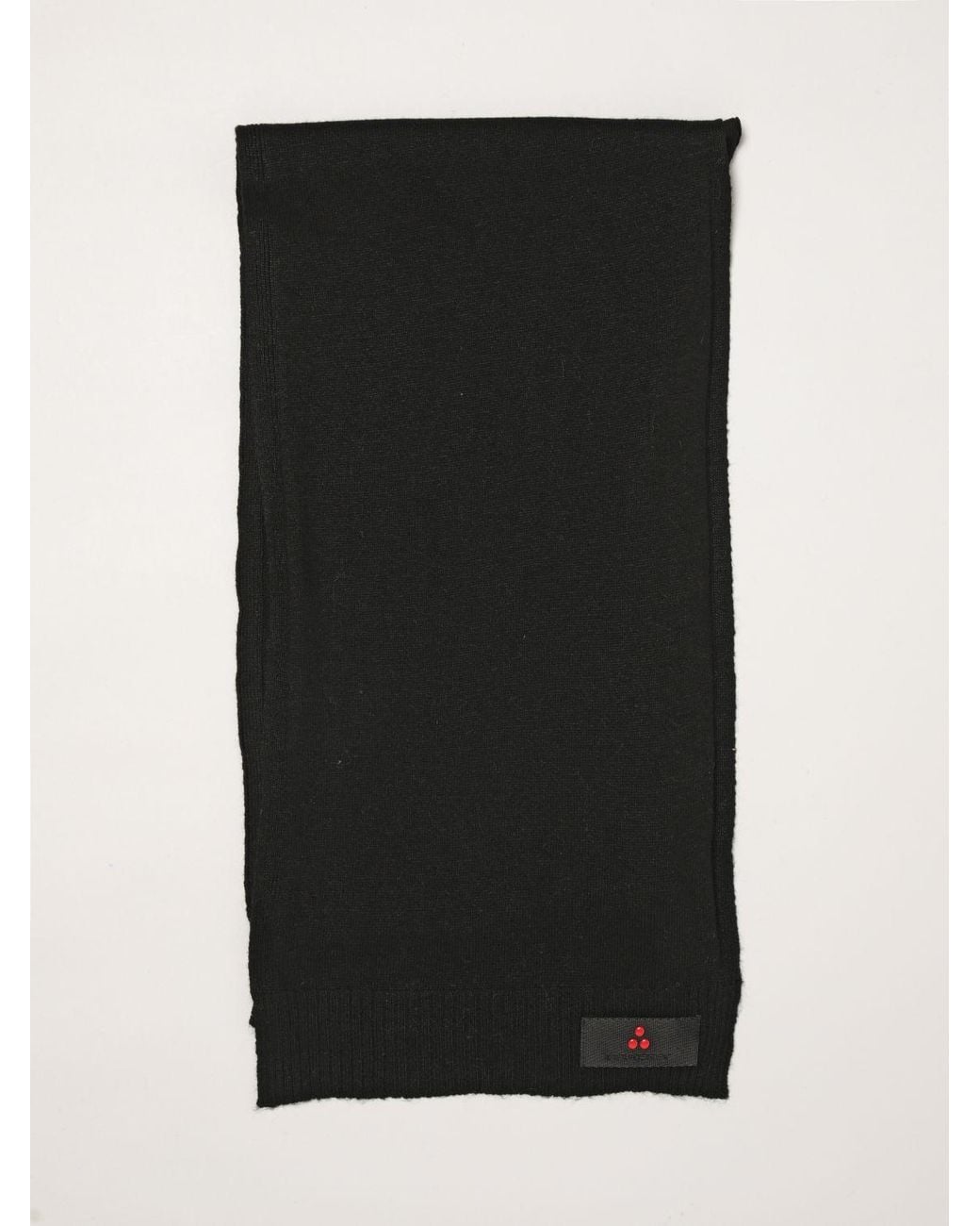 Peuterey Black Solid Colour Wool And Cashmere Blend Scarf for men