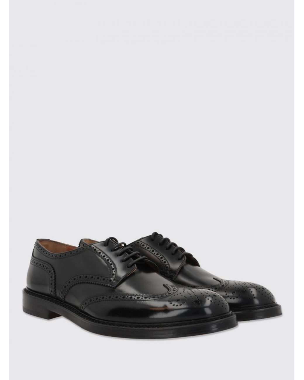 Doucal's Black Brogue Shoes for men
