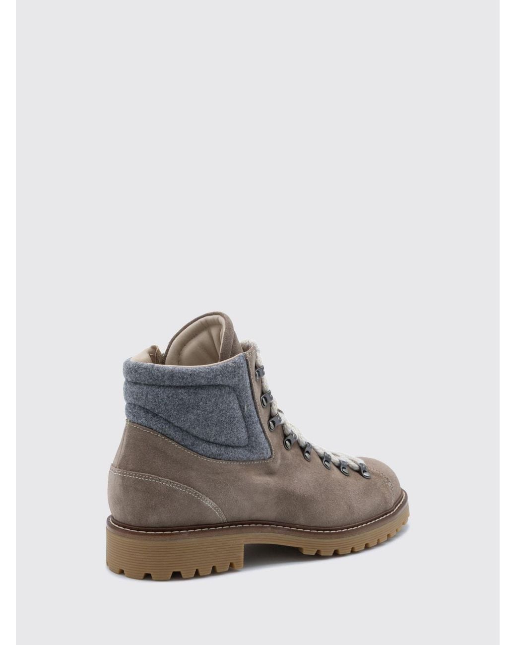 Eleventy Gray Lace-Up Ankle Boots for men