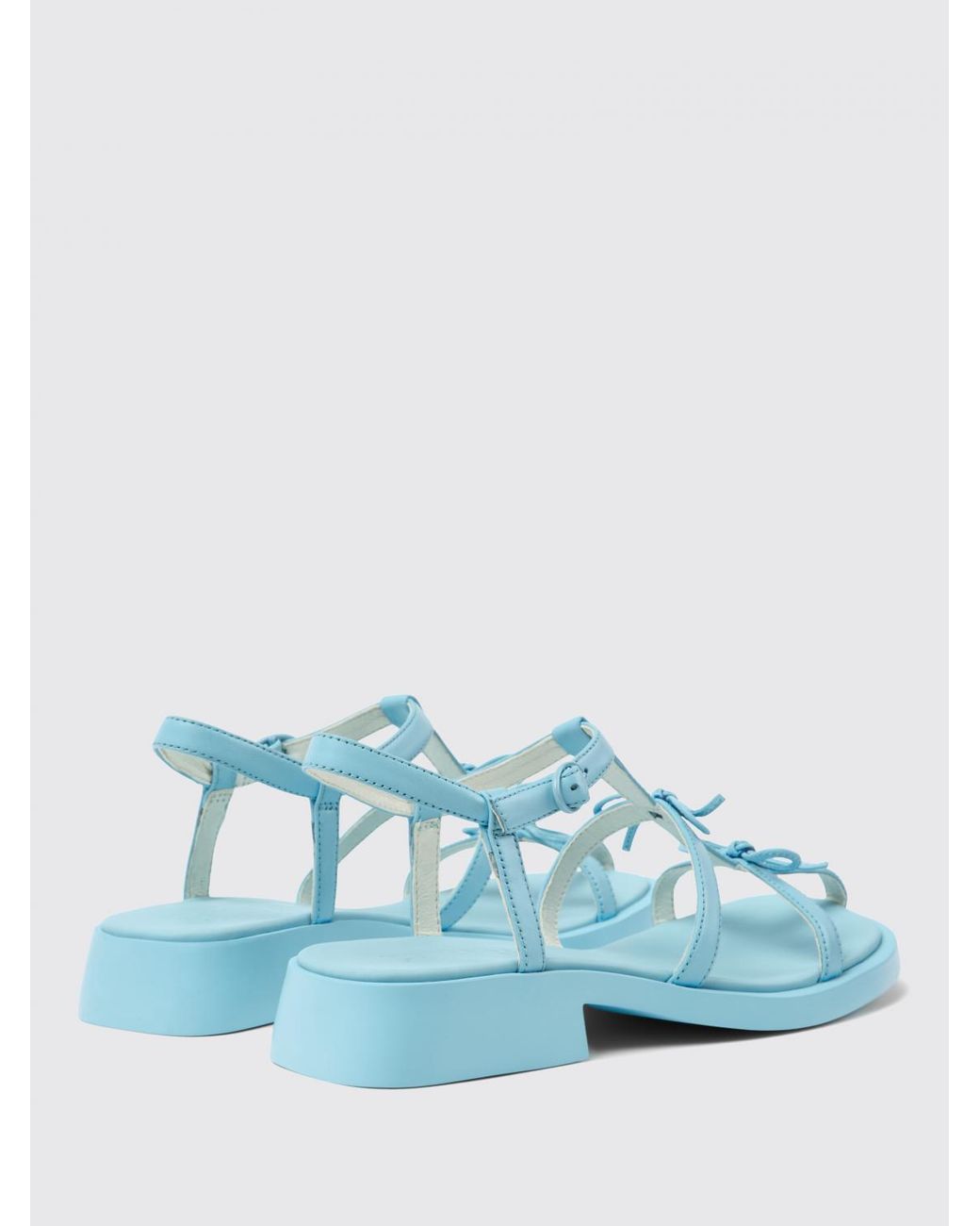 Camper Blue Pelotas Sandals Bow Detail