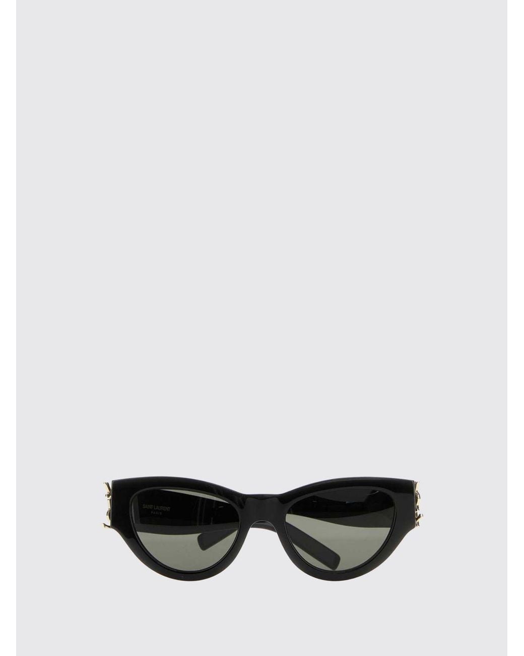 Saint Laurent Black Cat-Eye Acetate Sunglasses With Ysl Monogram