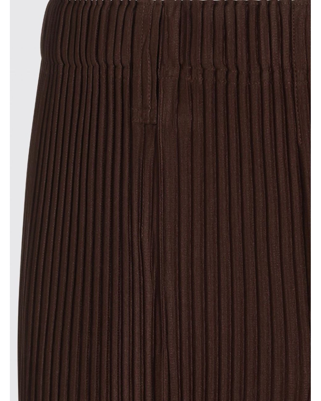 Homme Plissé Issey Miyake Red Homme Plissé Issey Miyake Slim Fit Pleated Technical Fabric Trousers With Slit for men