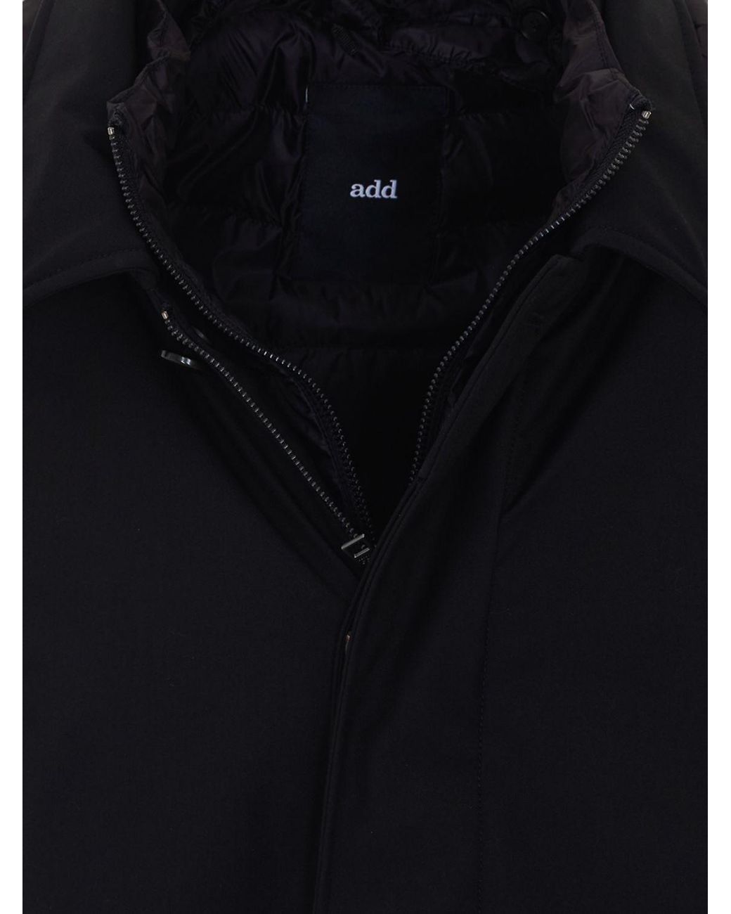 Add Blue Short Hooded Waterproof Parka With Concealed Fastening for men