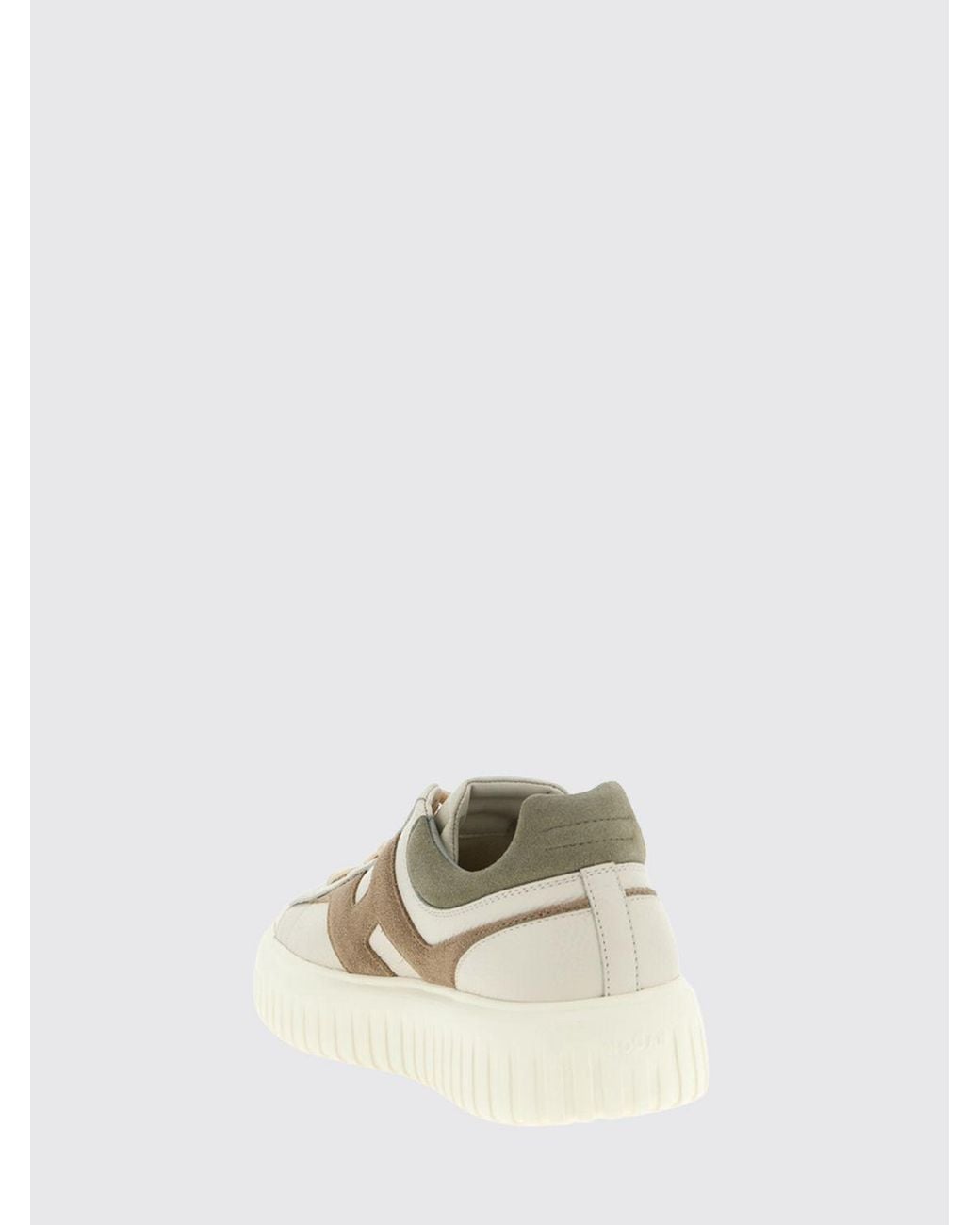 Hogan Natural H-Stripes Leather Sneakers for men