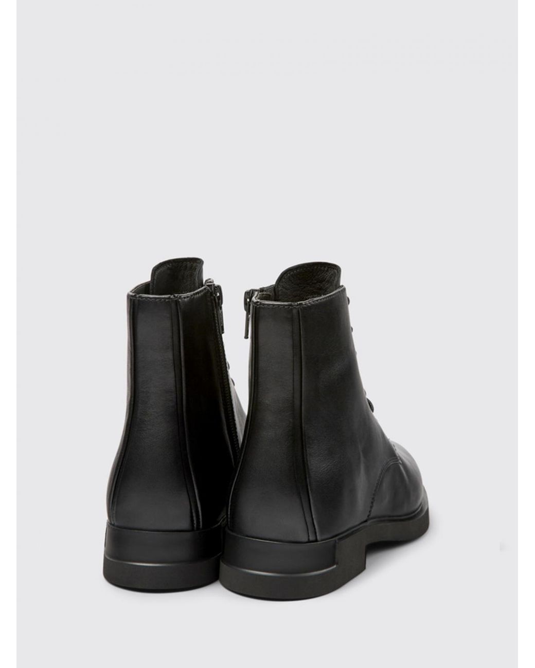 Camper Black Flat Ankle Boots