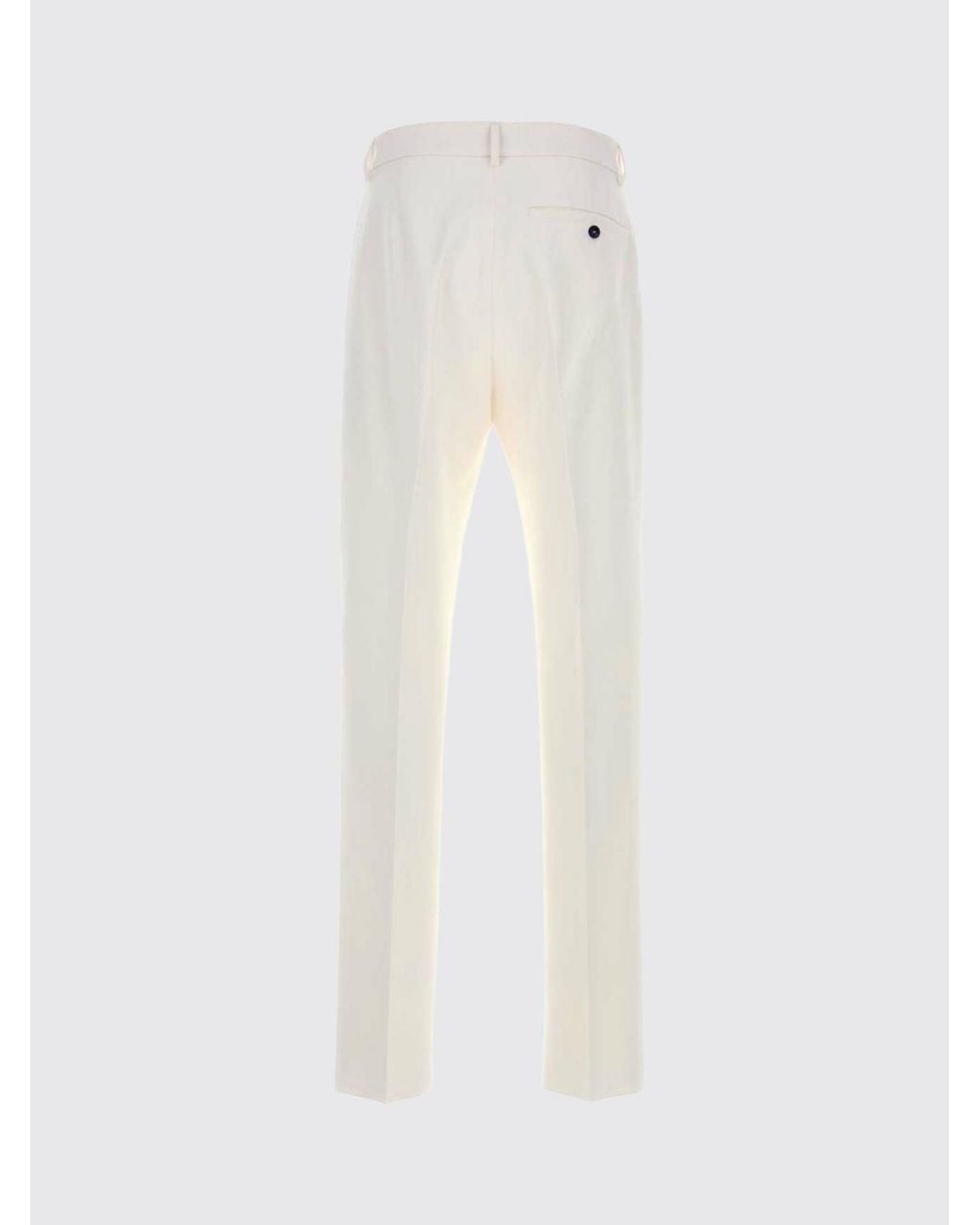 Ferragamo White Slim Fit Tailored Trousers for men