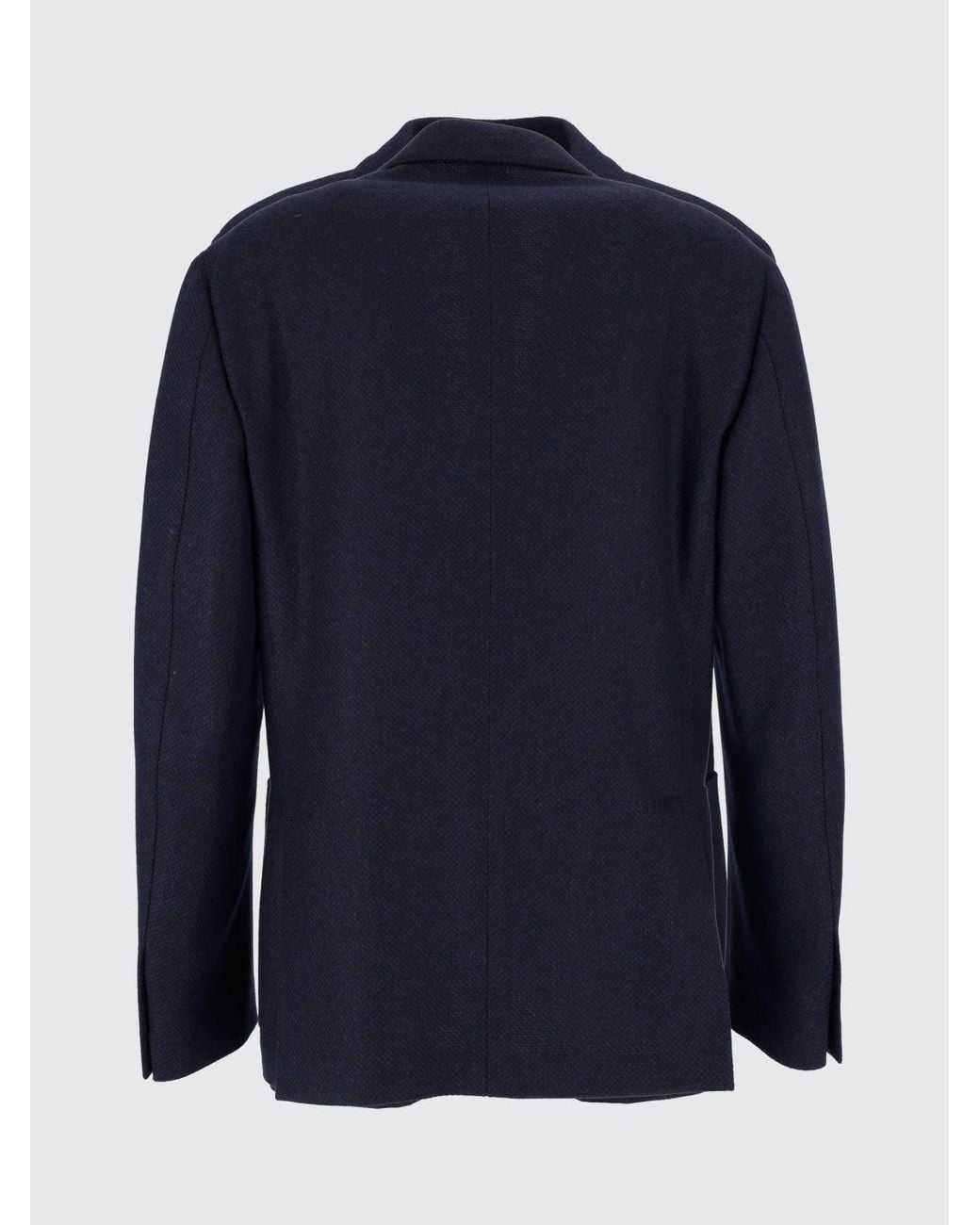Lardini Blue Single-Breasted Wool And Cashmere Blazer With Peak Lapels for men