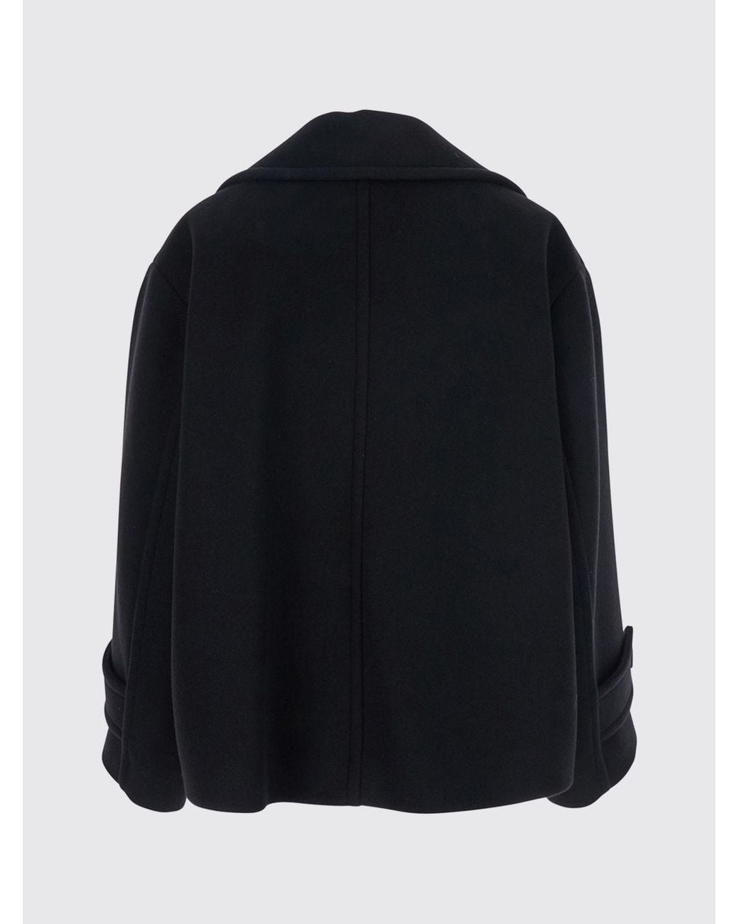 Chloé Blue ChloÉ Double-Breasted Wool Blend Pea Coat With Dropped Shoulders