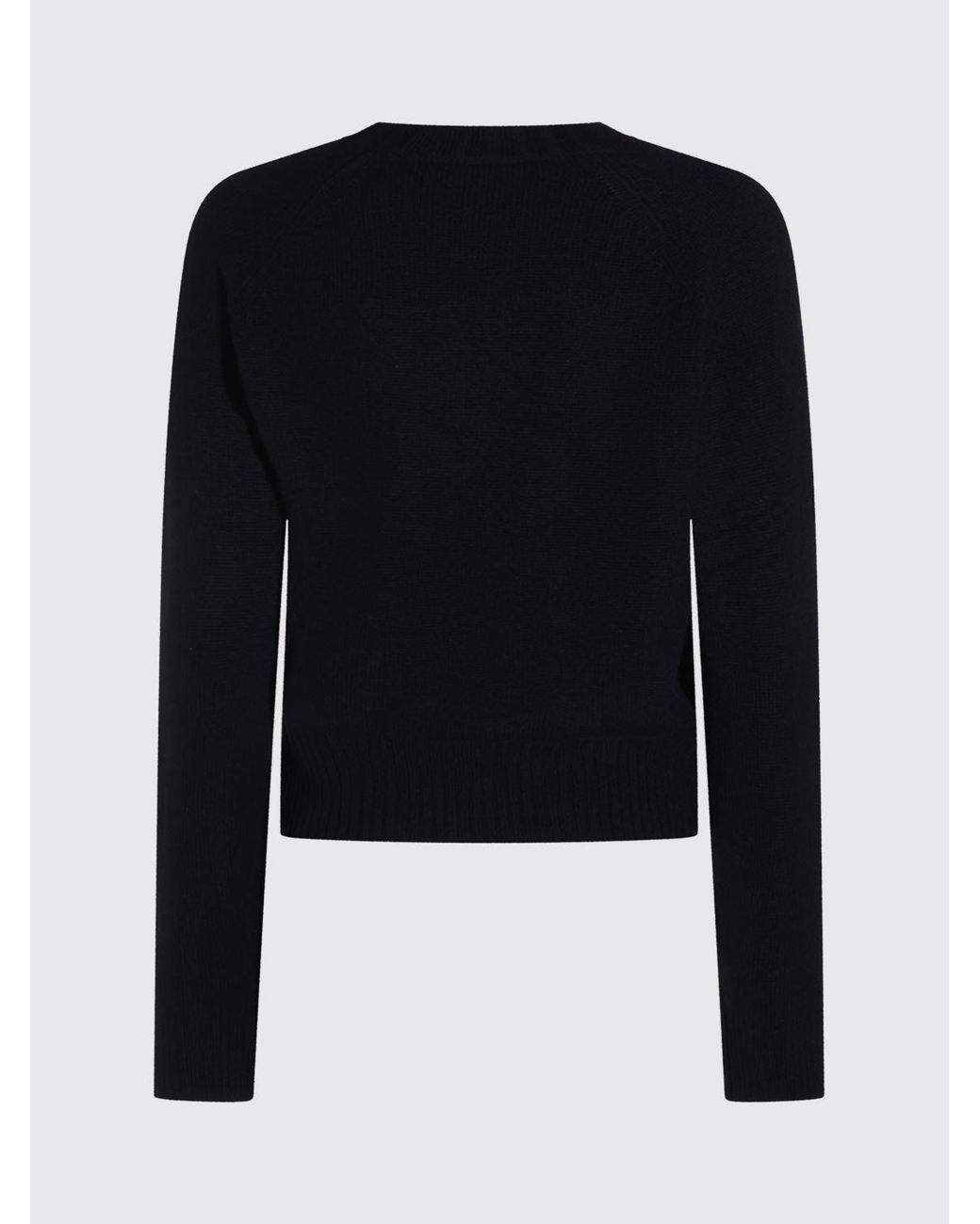 Allude Blue Langärmeliger Rundhalspullover Aus Kaschmir Mit Geripptem Saum