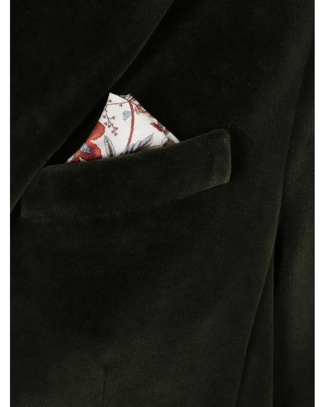 Circolo 1901 Black Single-Breasted Velvet Blazer With Slit Pockets
