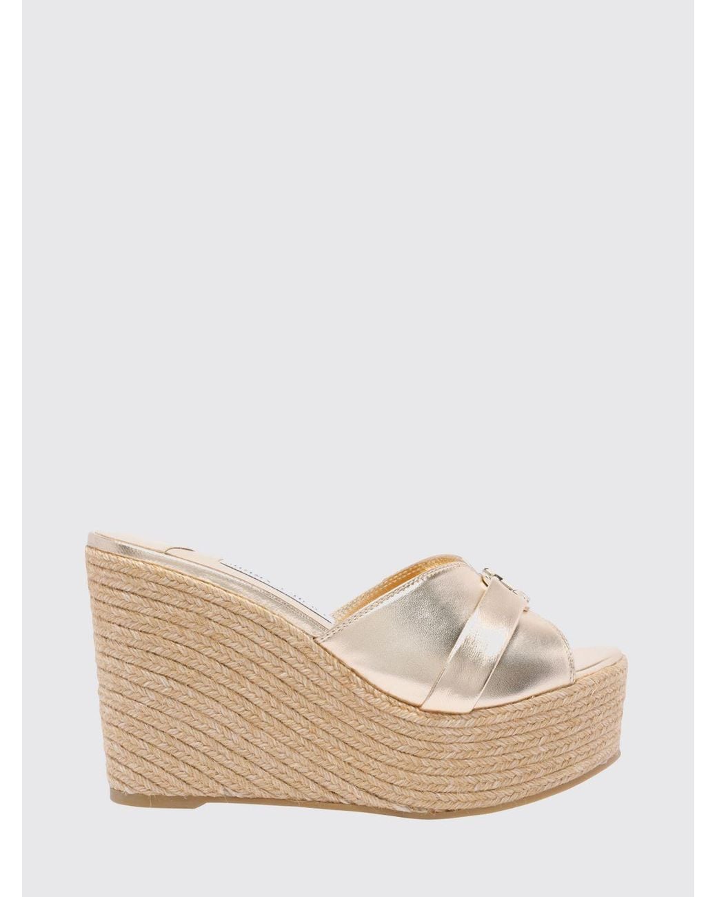 Jimmy Choo Natural Leda High Wedge Sandals