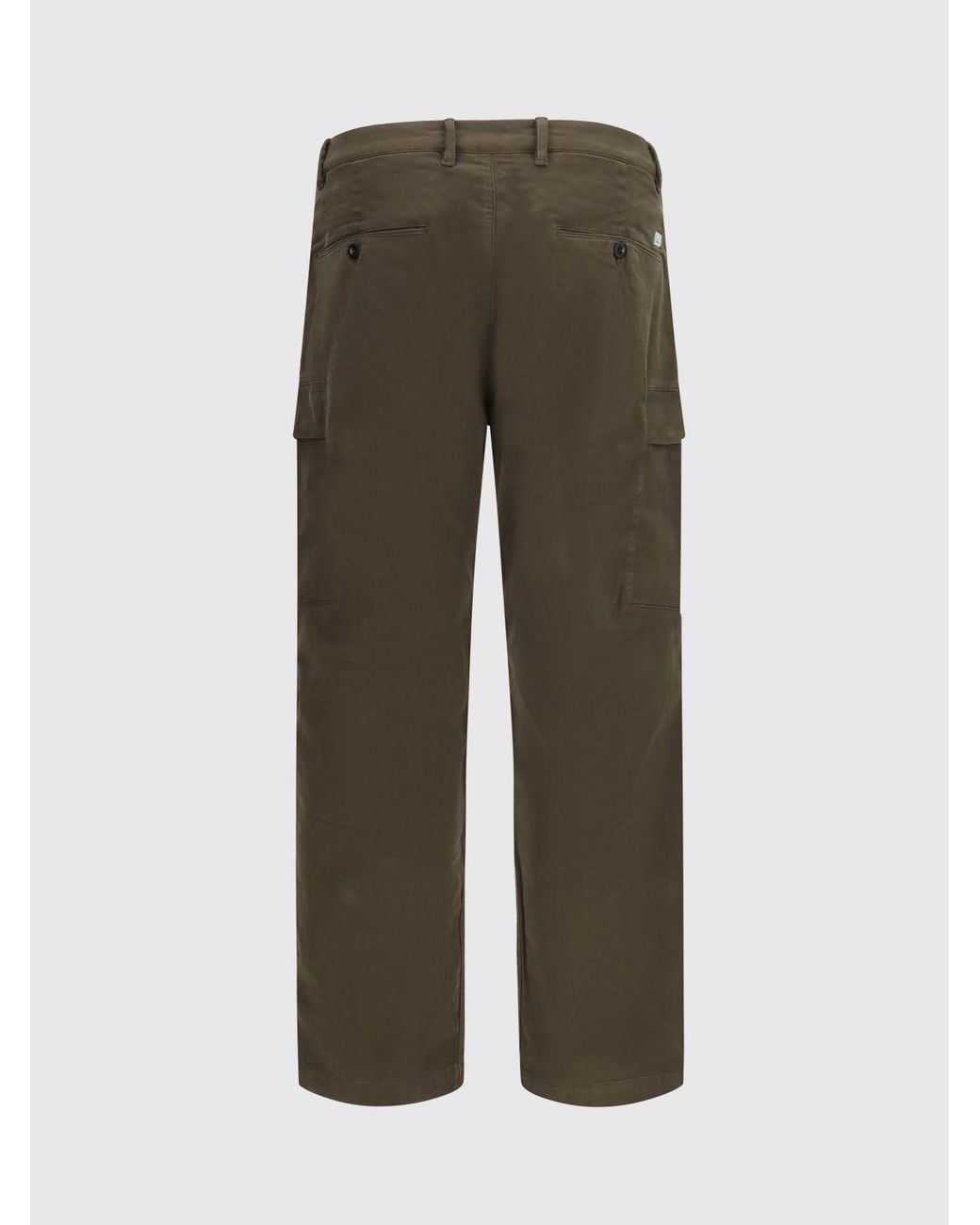 C P Company Brown Straight-Leg Stretch-Cotton Cargo Trousers With Logo for men
