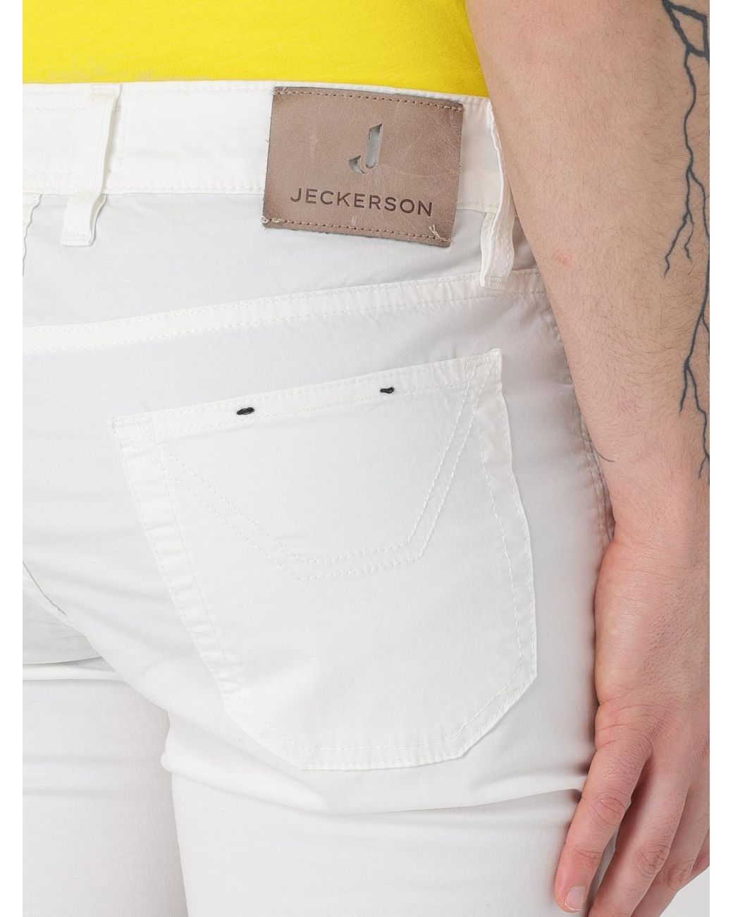 Jeckerson White Trousers for men