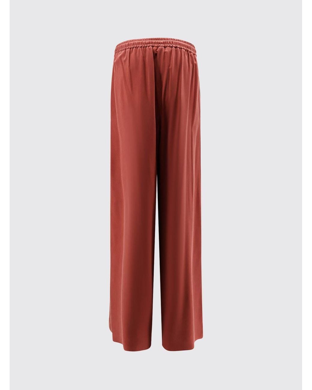Max Mara Red Silk Jogging Trousers