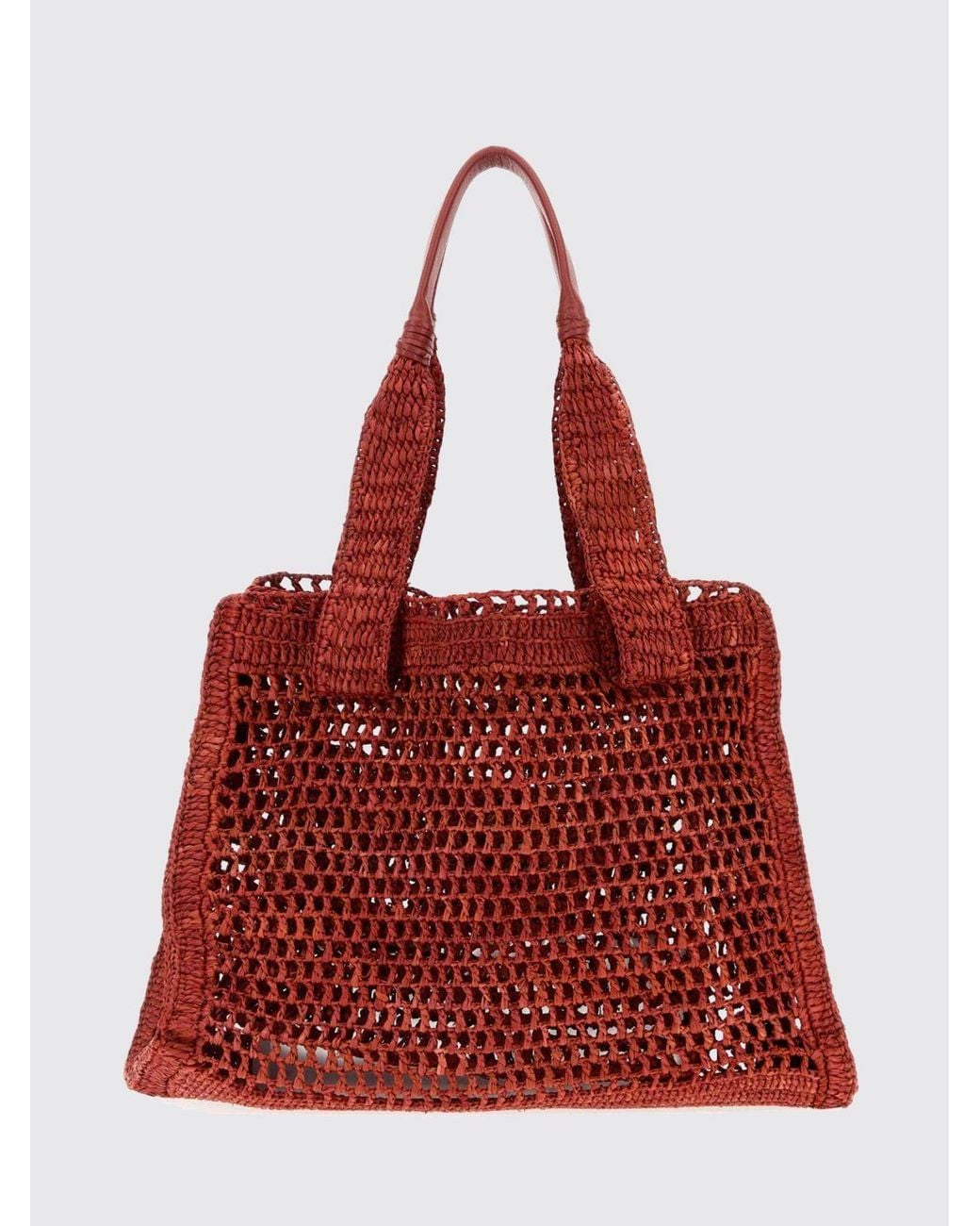 Chloé ChloÉ Summer Banana Crochet Raffia Tote Bag With Embroidered Logo