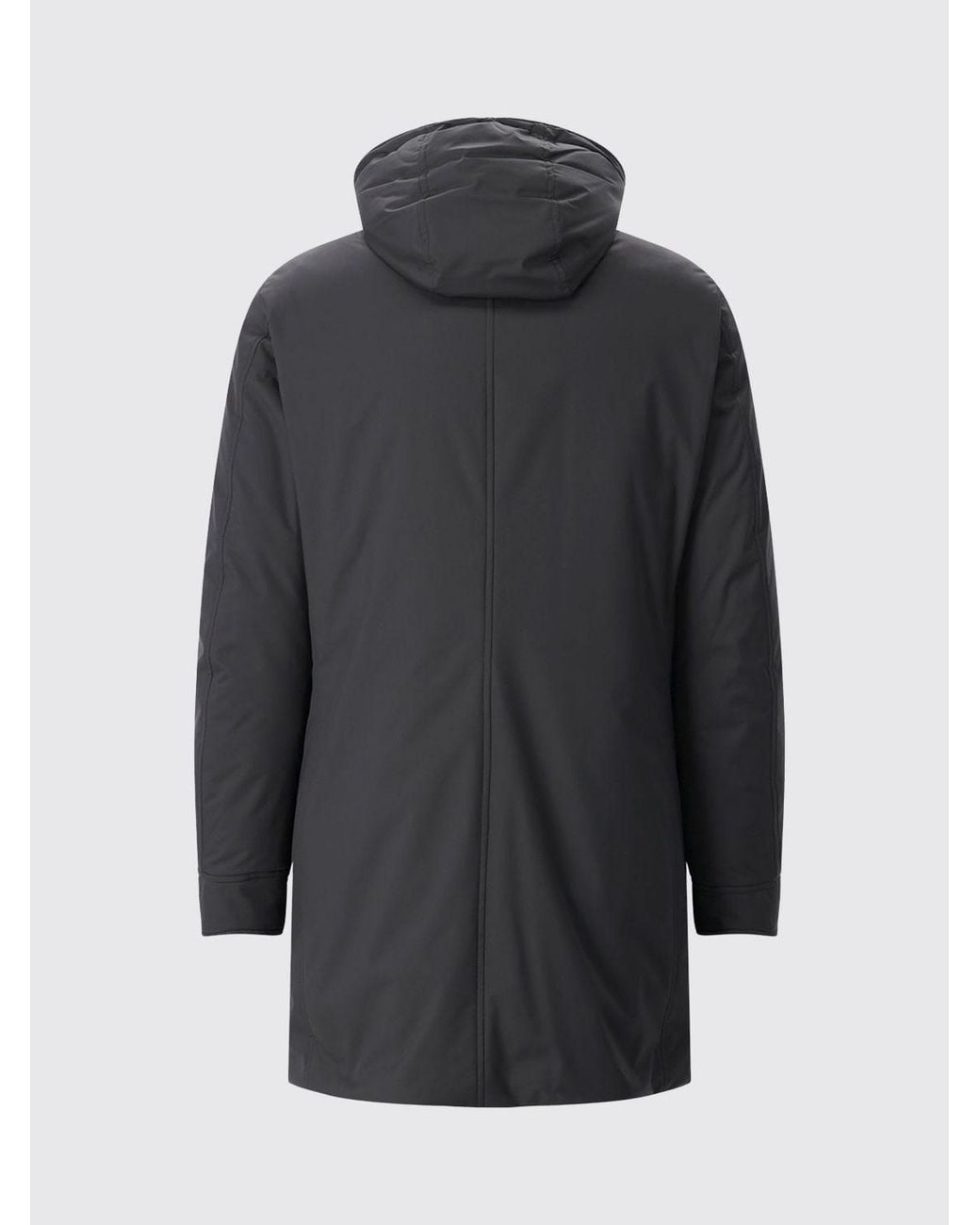 Moorer Gray Knee-Length Hooded Parka for men