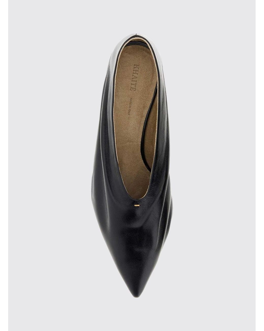 Khaite Black Miriam Smooth Calfskin Pumps With A Draped Design And Mid Heel