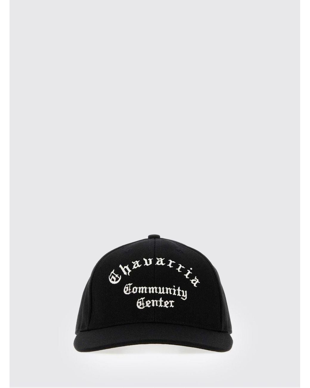 Willy Chavarria Black Baseball Cap With Embroidered Logo And Slogan Print for men