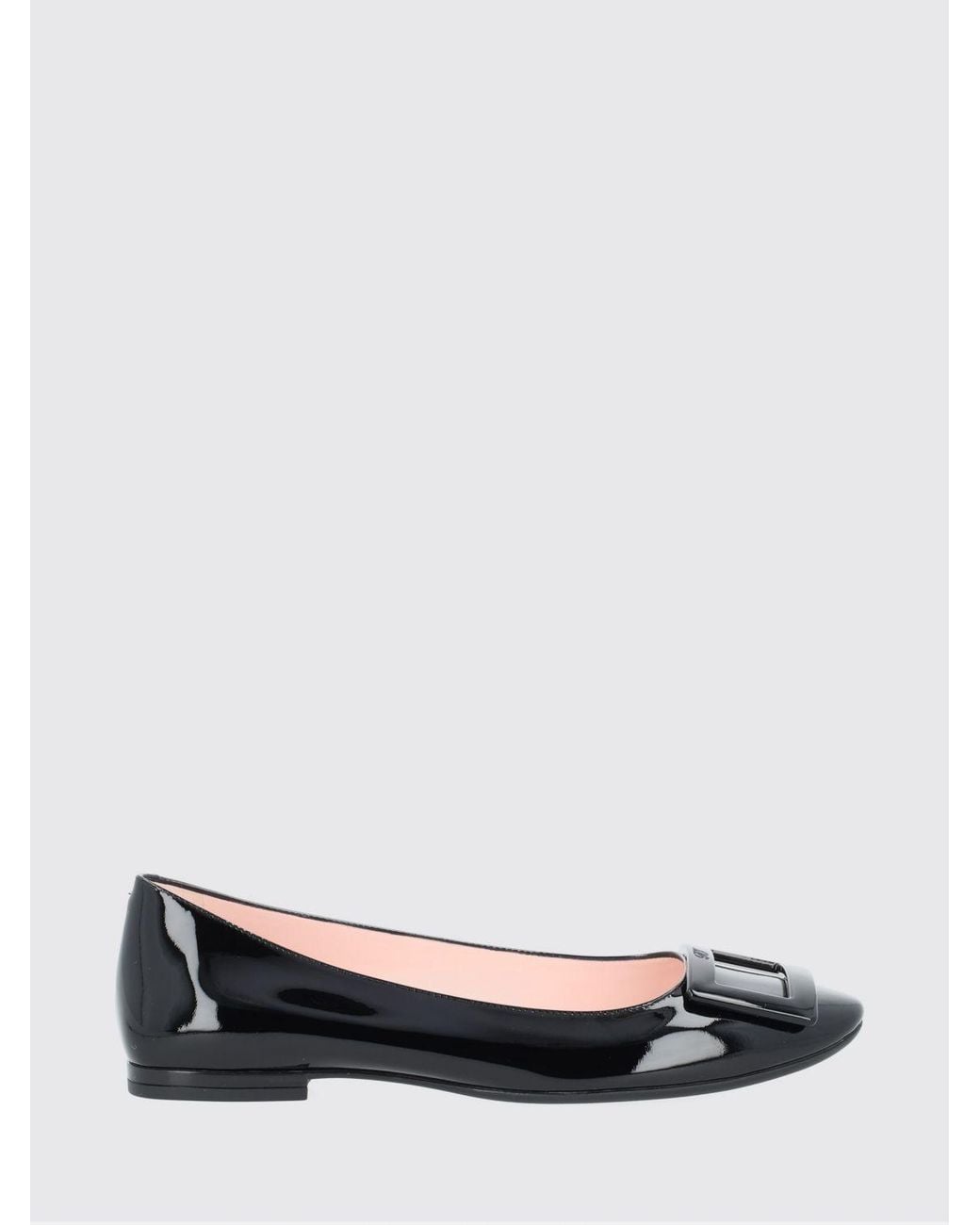 Roger Vivier Black U Look Patent Leather Ballerinas