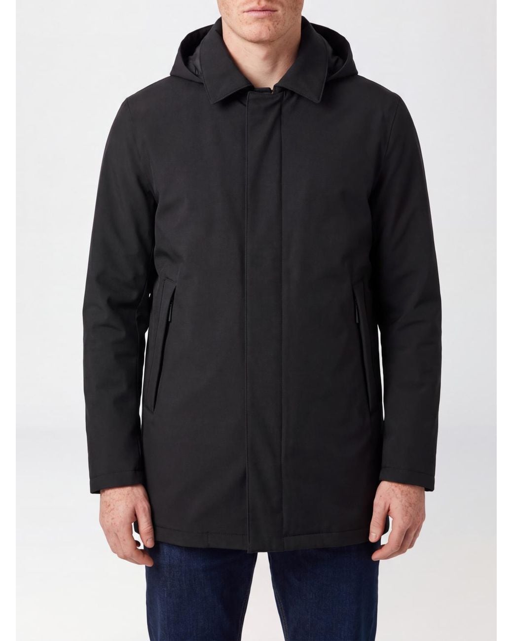 People Of Shibuya Black Hachiko Short Technical Fabric Parka With Primaloft Padding for men