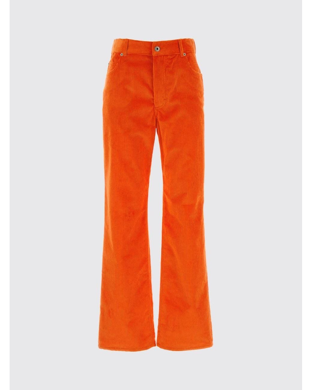 Loewe Orange 5-Pocket Straight-Leg Corduroy Trousers