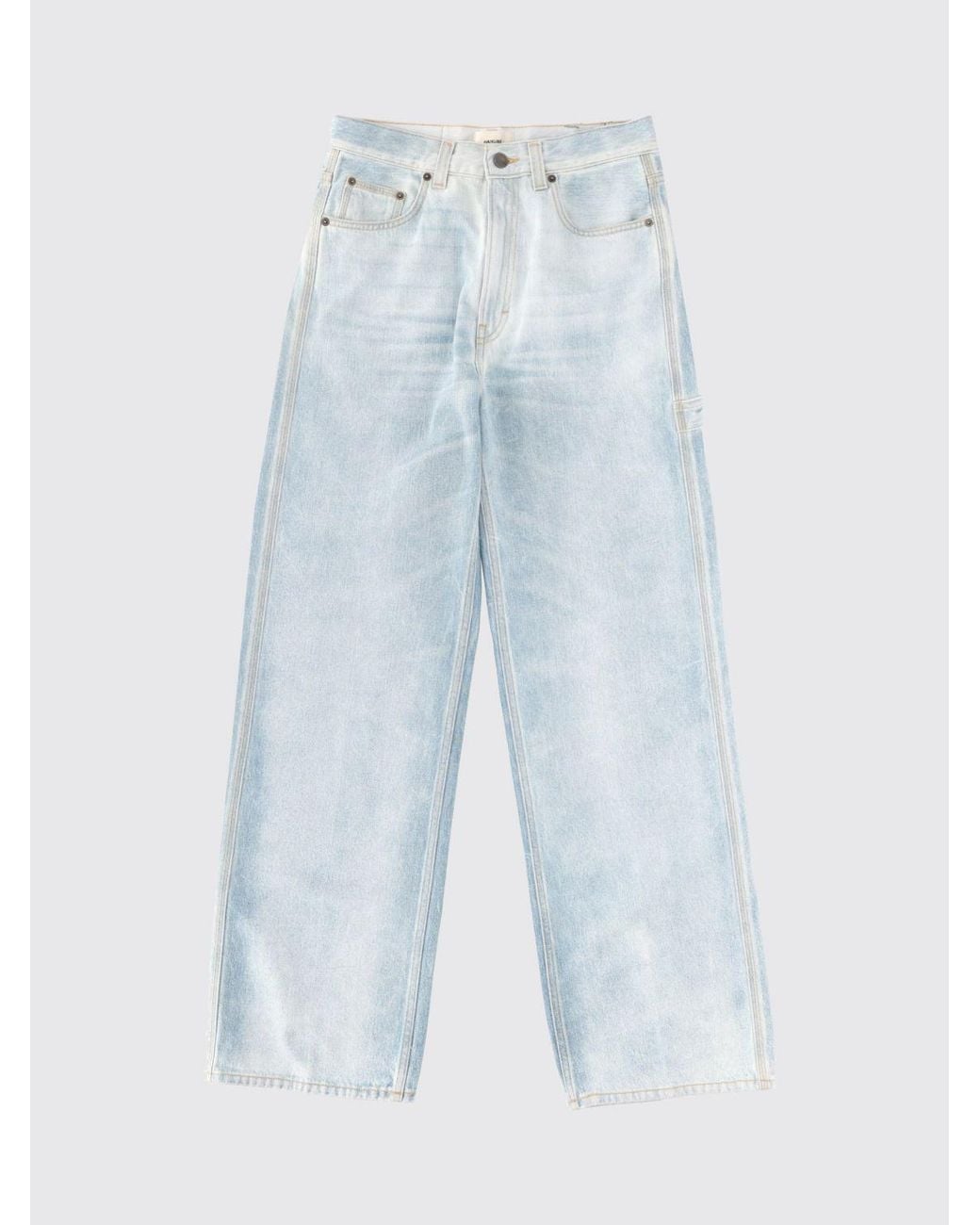 Haikure Blue Cotton Straight Jeans
