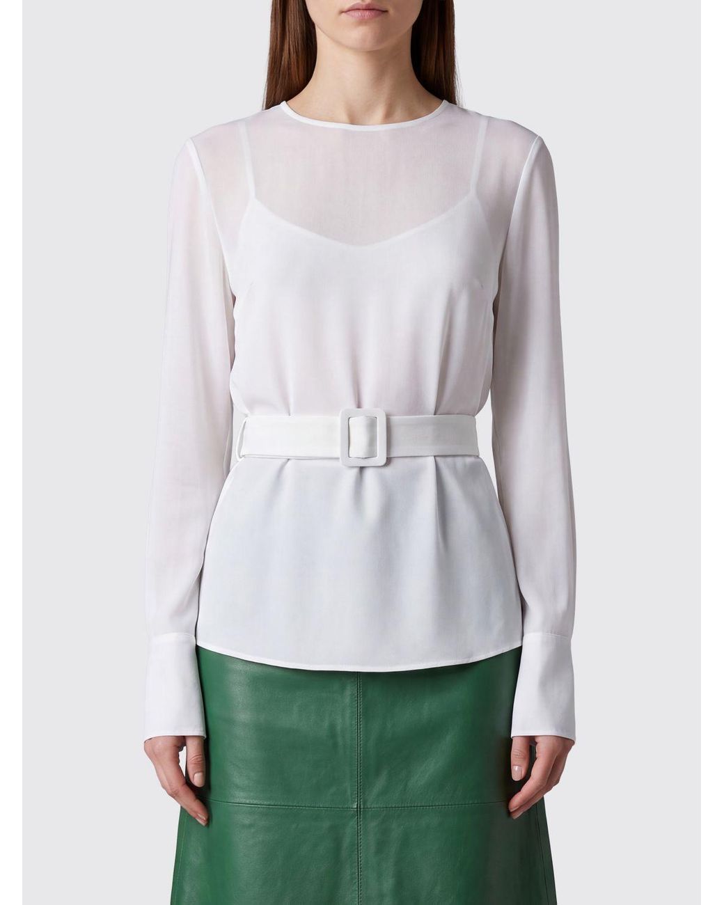 Blusa A Maniche Lunghe di P.A.R.O.S.H. in White