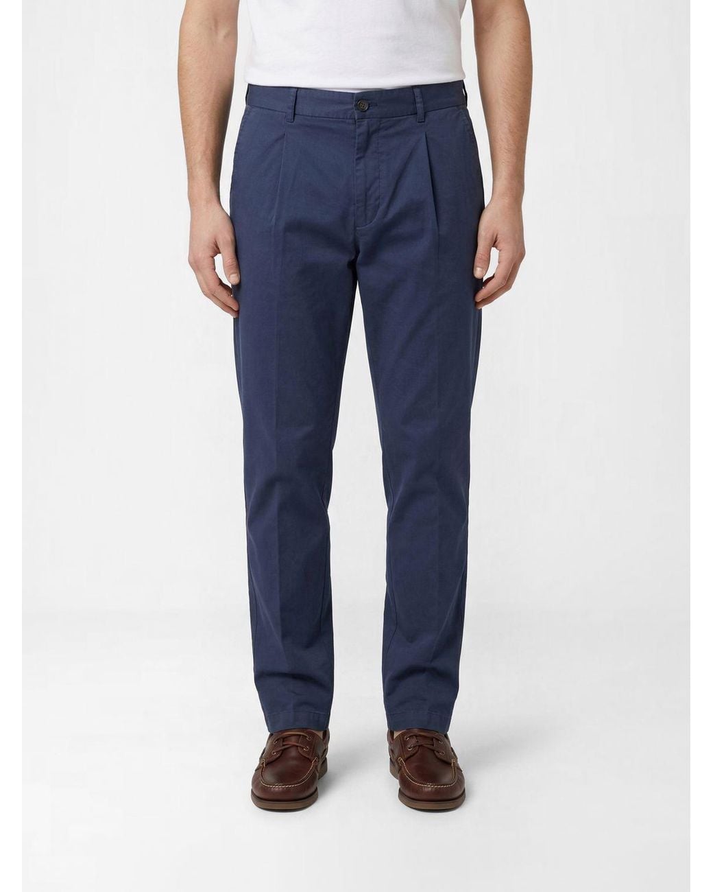 Eleventy Blue Linen Blend Chino Trousers for men
