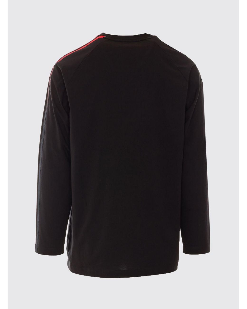 Y-3 Blue Relaxed Fit Long-Sleeved Cotton T-Shirt With Tone-On-Tone Logo for men