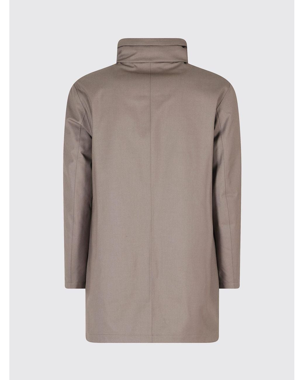 DUNO Brown Knee-Length Viscose Blend Parka With Padded Hood for men