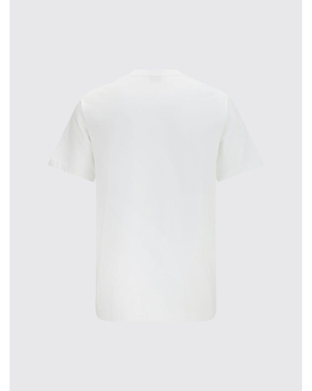 KENZO White Contrasting Logo Cotton T-Shirt for men