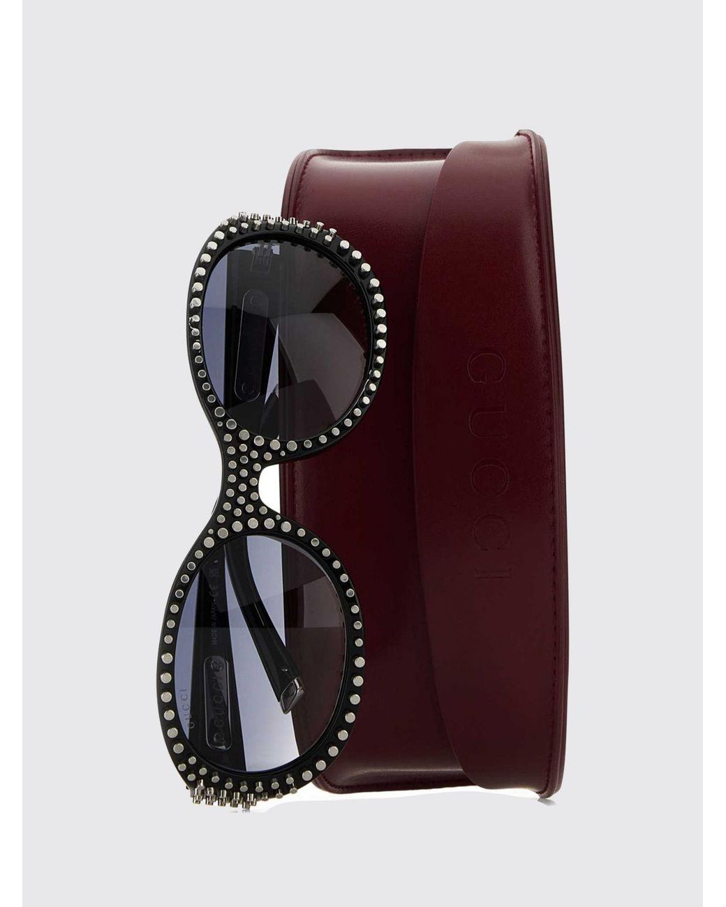 Gucci White Rounded-Frame Sunglasses
