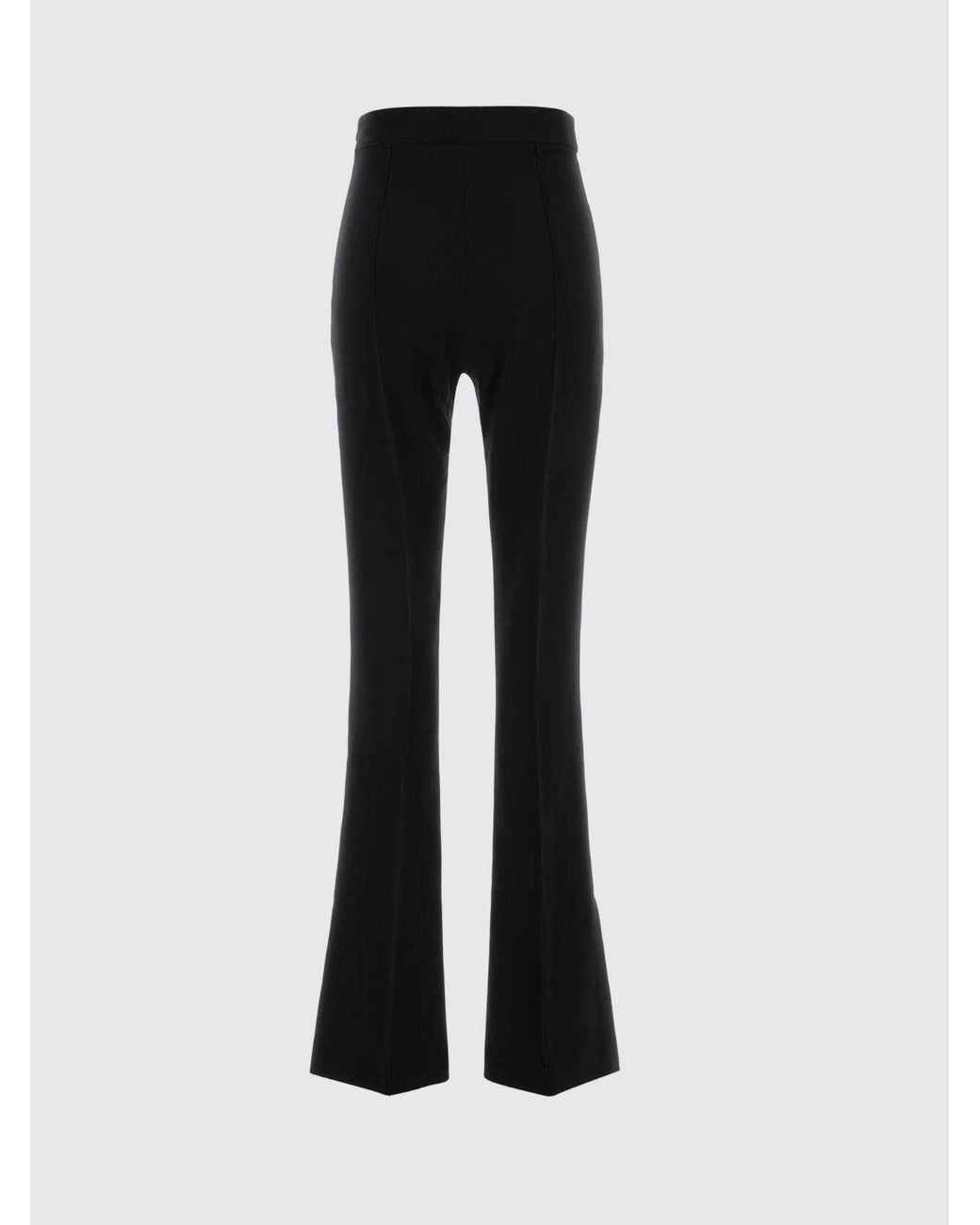 Des Phemmes Black High-Waisted Flared Crêpe Trousers