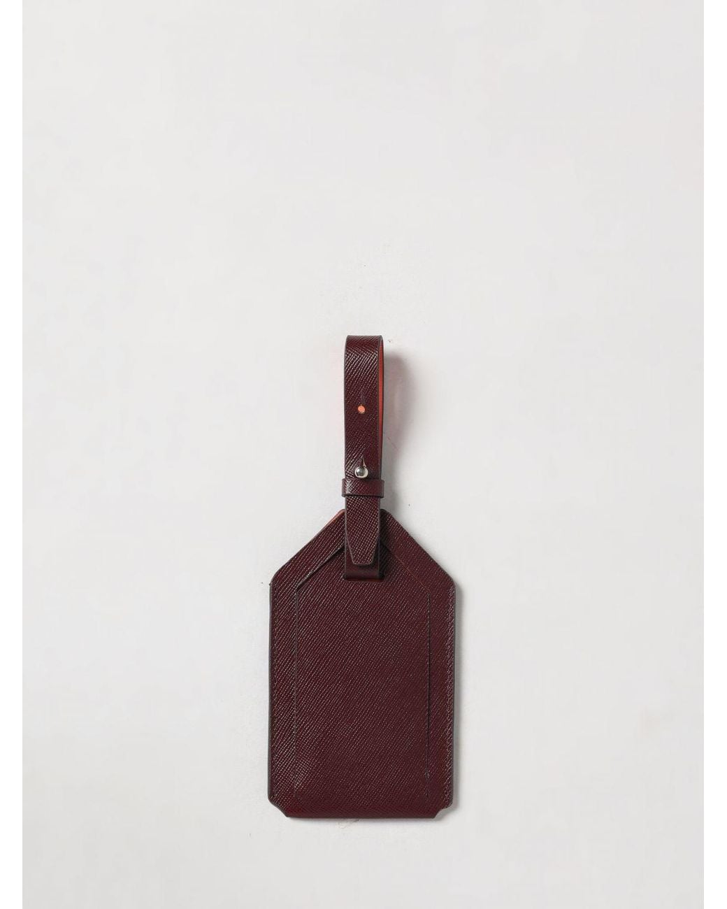 Paul Smith Purple Saffiano Calf Leather Keyring With Address Tag for men