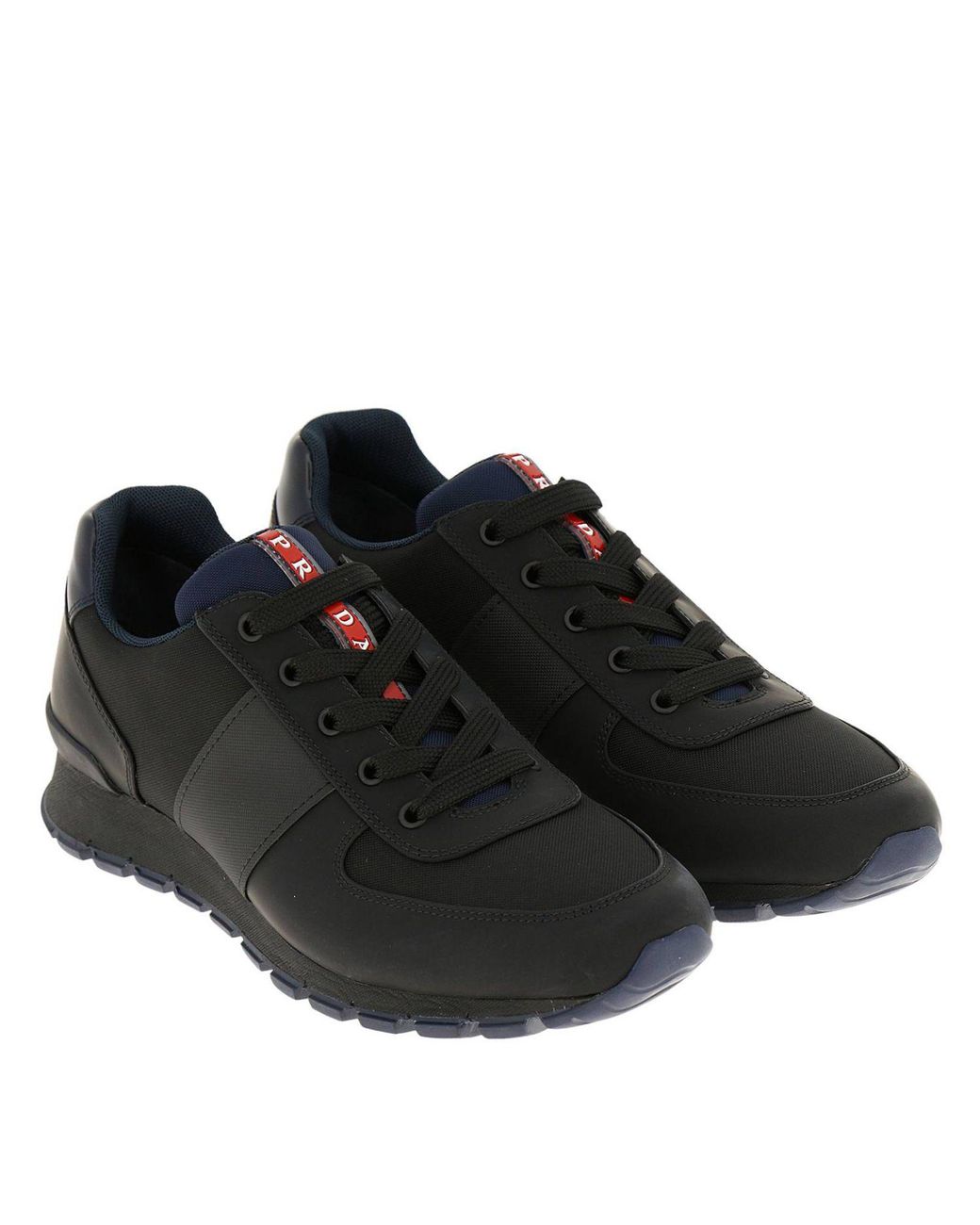 Samenwerking Hechting Mondwater Prada Sneakers Shoes Men in Black for Men | Lyst