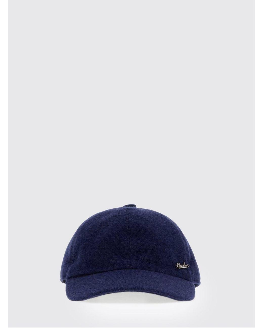 Borsalino Blue Cashmere Baseball Cap With Adjustable Strap for men
